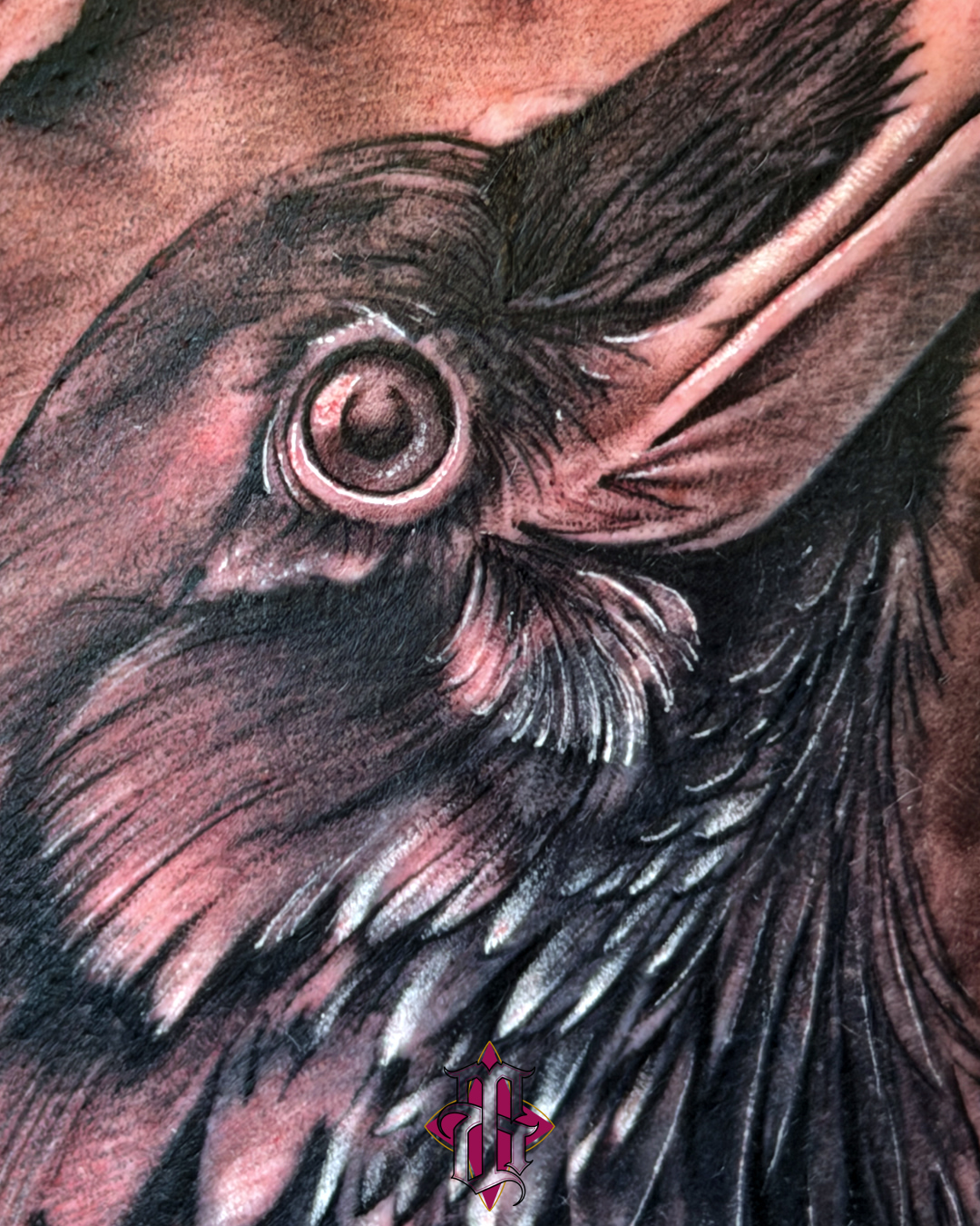 Crow dark realism tattoo by BRIK RANGEL - Tattoo Artist