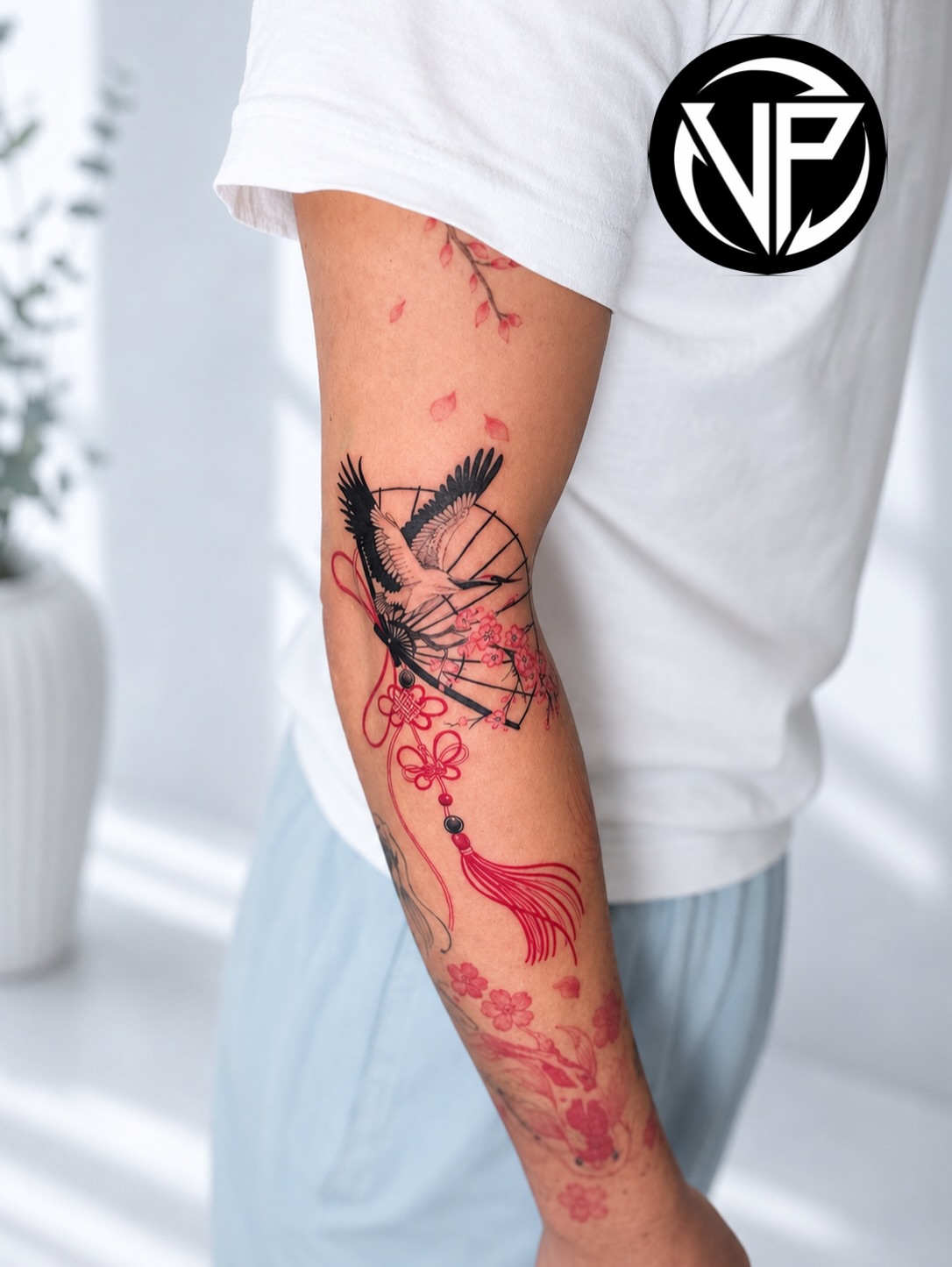 Tattoo by @vu.holistic — japanese_irezumi, dotwork