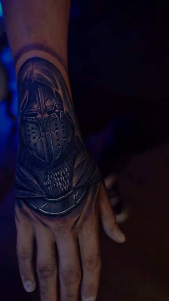 Grim reaper skull mask realism tattoo by Cristian Rodriguez