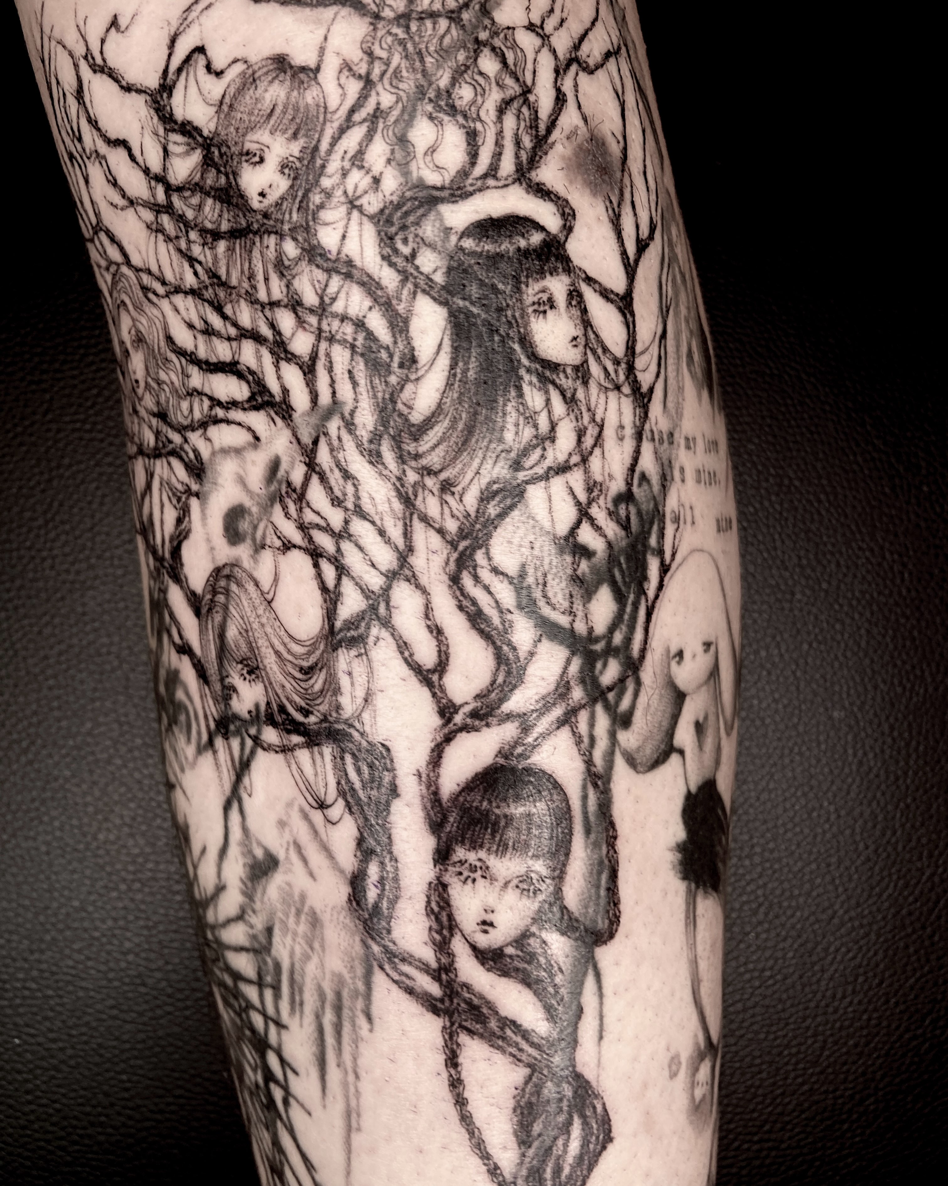 Tattoo by @friedraven_tattoo โ black_and_grey, realism