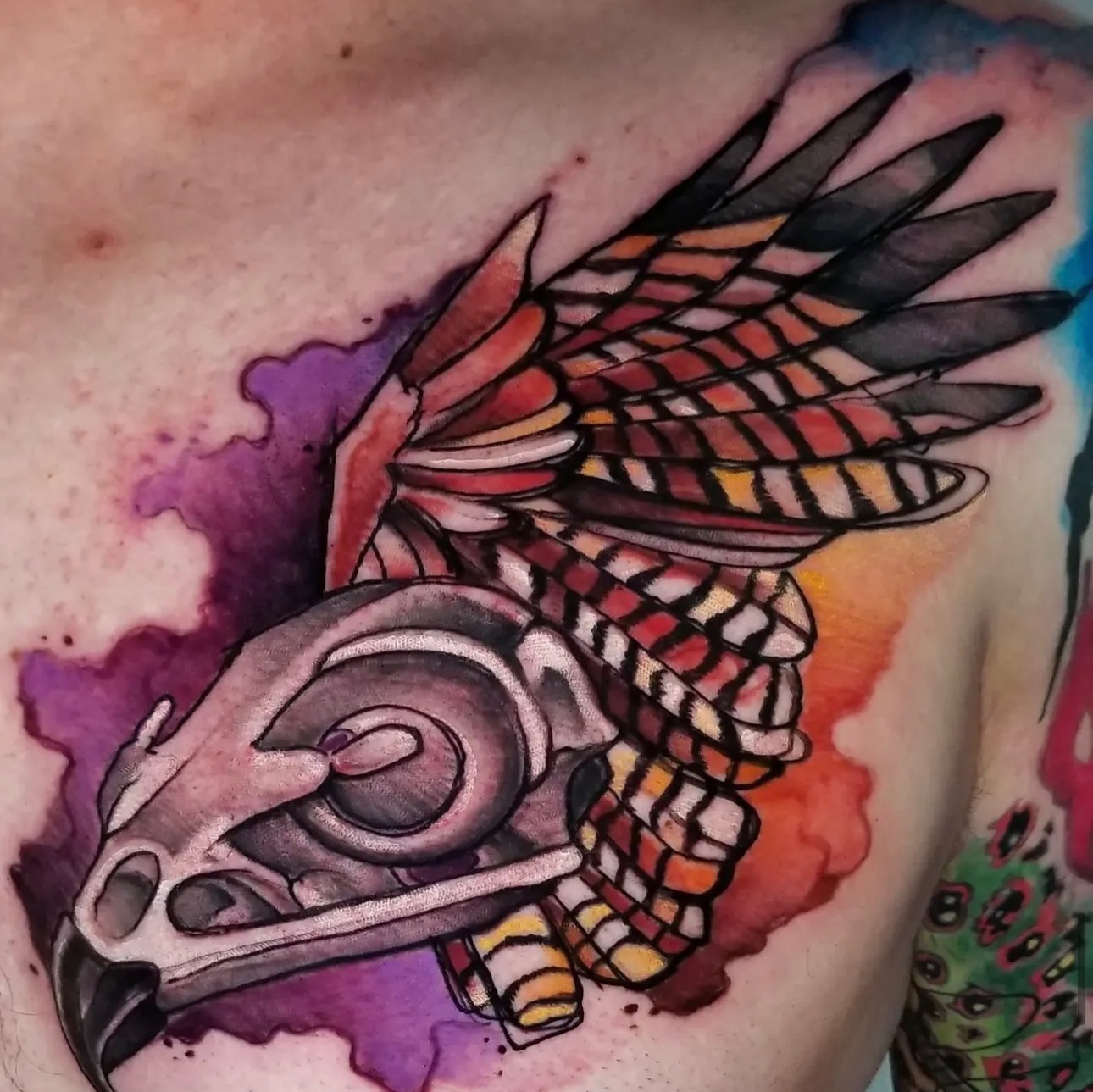 Tattoo by @artbyseth — geometric, watercolor