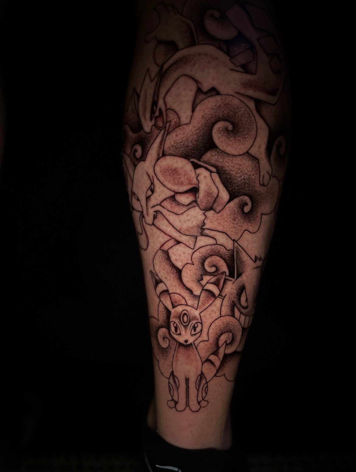 Tattoo by @needle___wielder — dotwork, black_and_grey