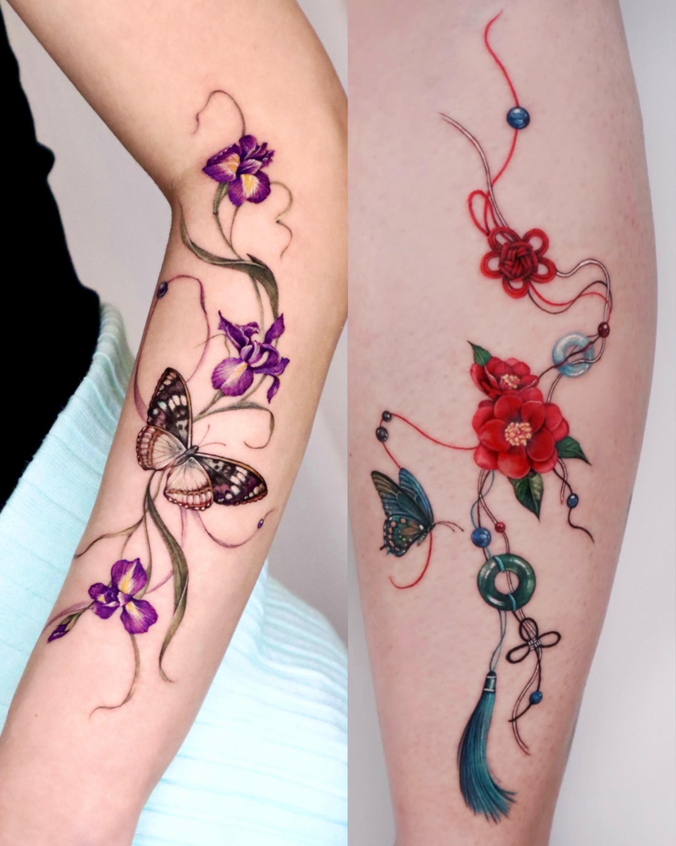 Tattoo by @miiu_tattoo — watercolor, realism