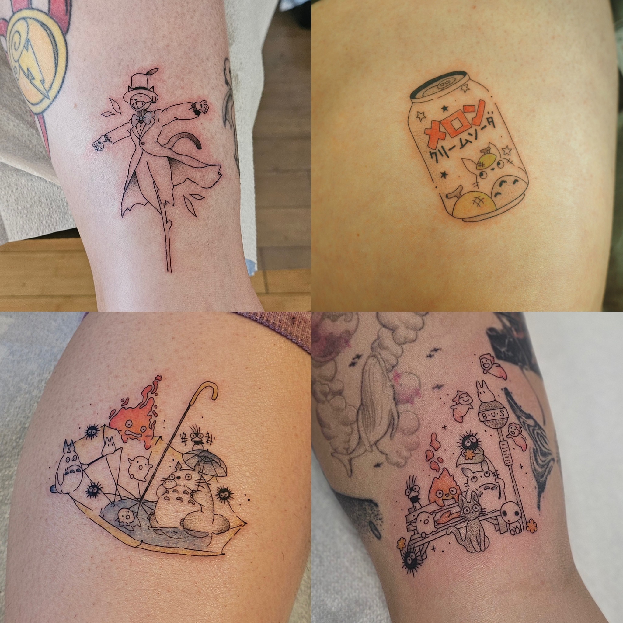 Tattoo by @potat_too_ — dotwork, anime