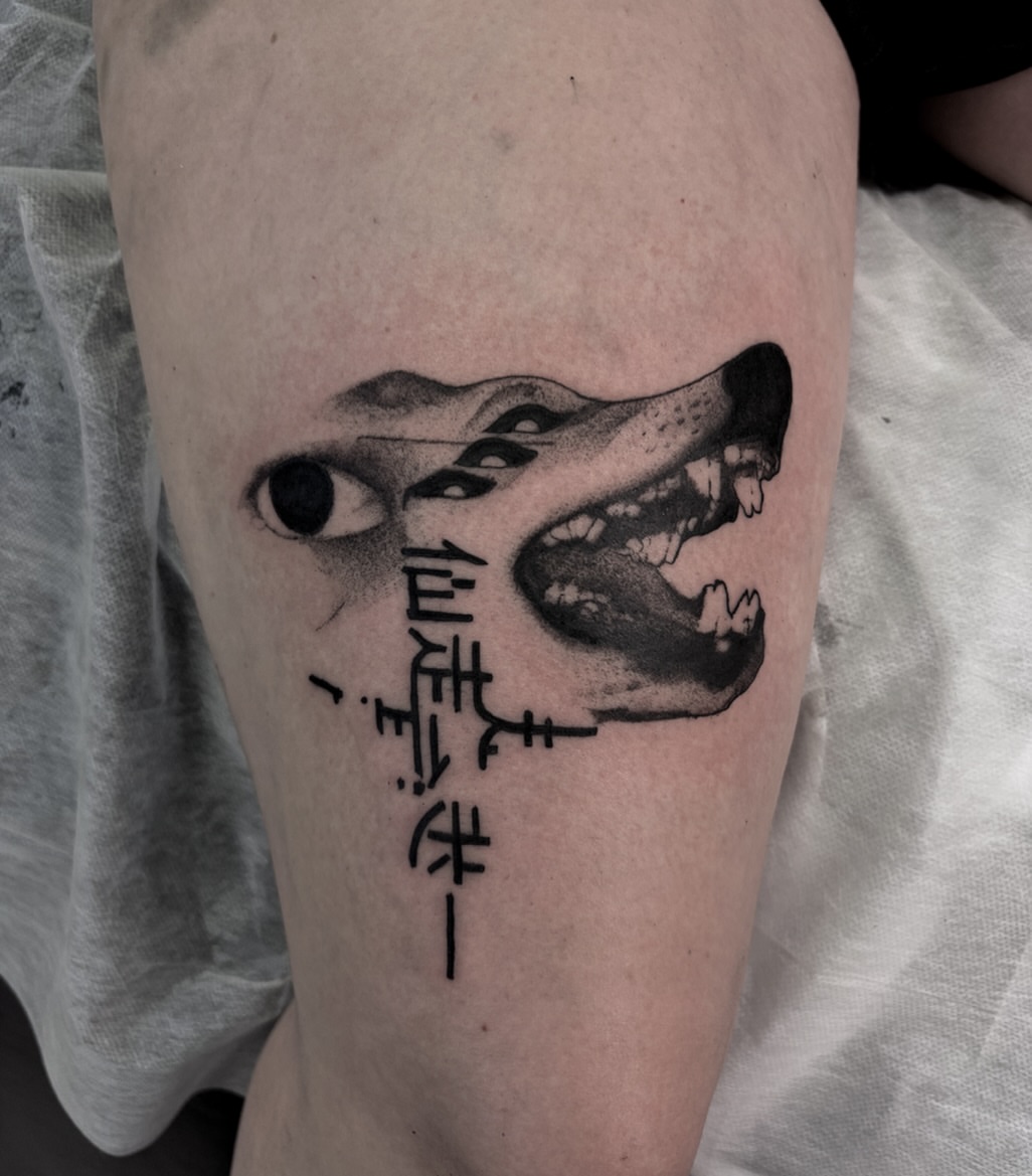 Tattoo by @web4tt — black_and_grey, realism