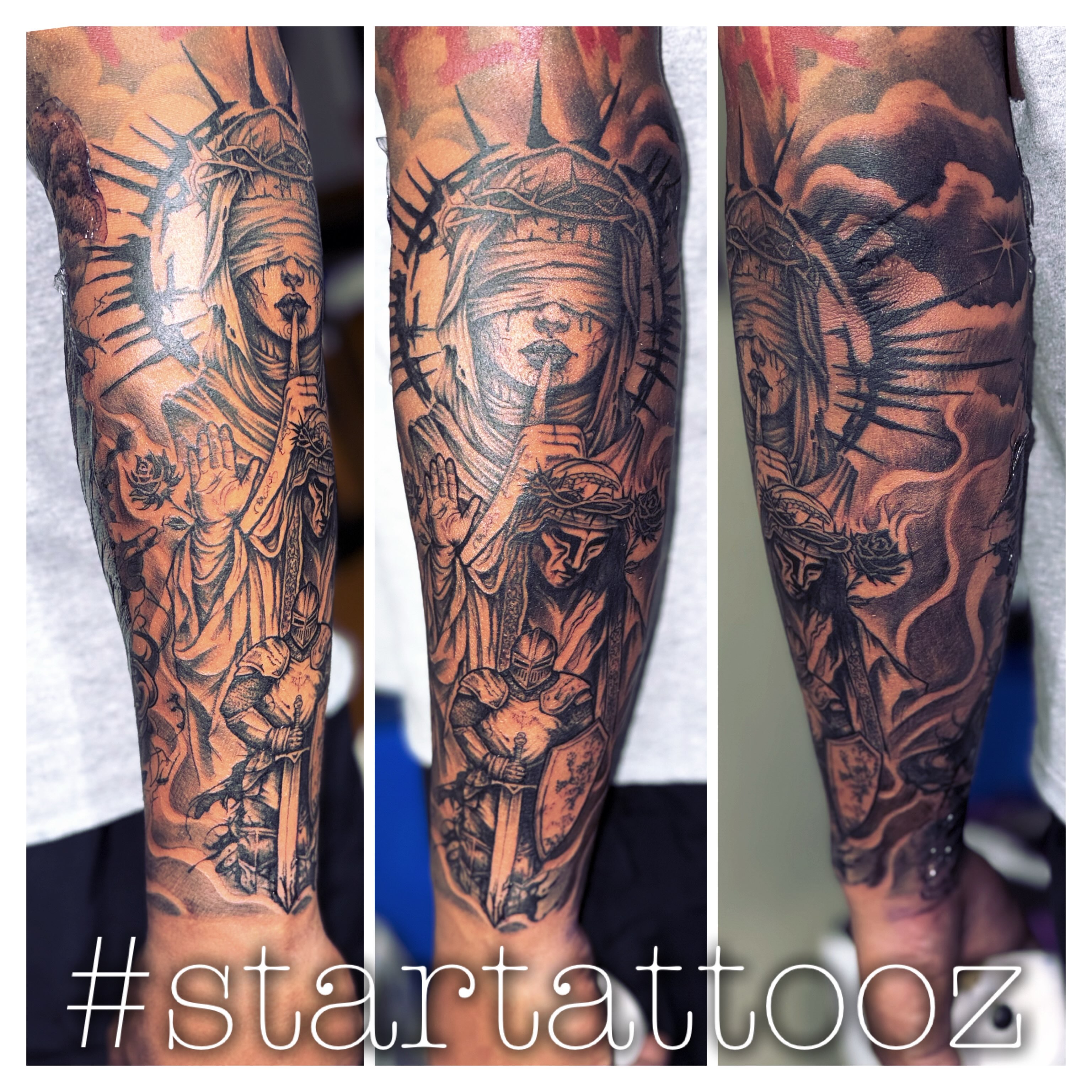Religious figures realism tattoo on the forearm by StarTattooz - the one & only