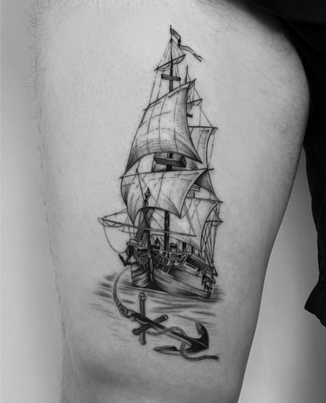 Tattoo by @blanc_inks — black_and_grey, realism