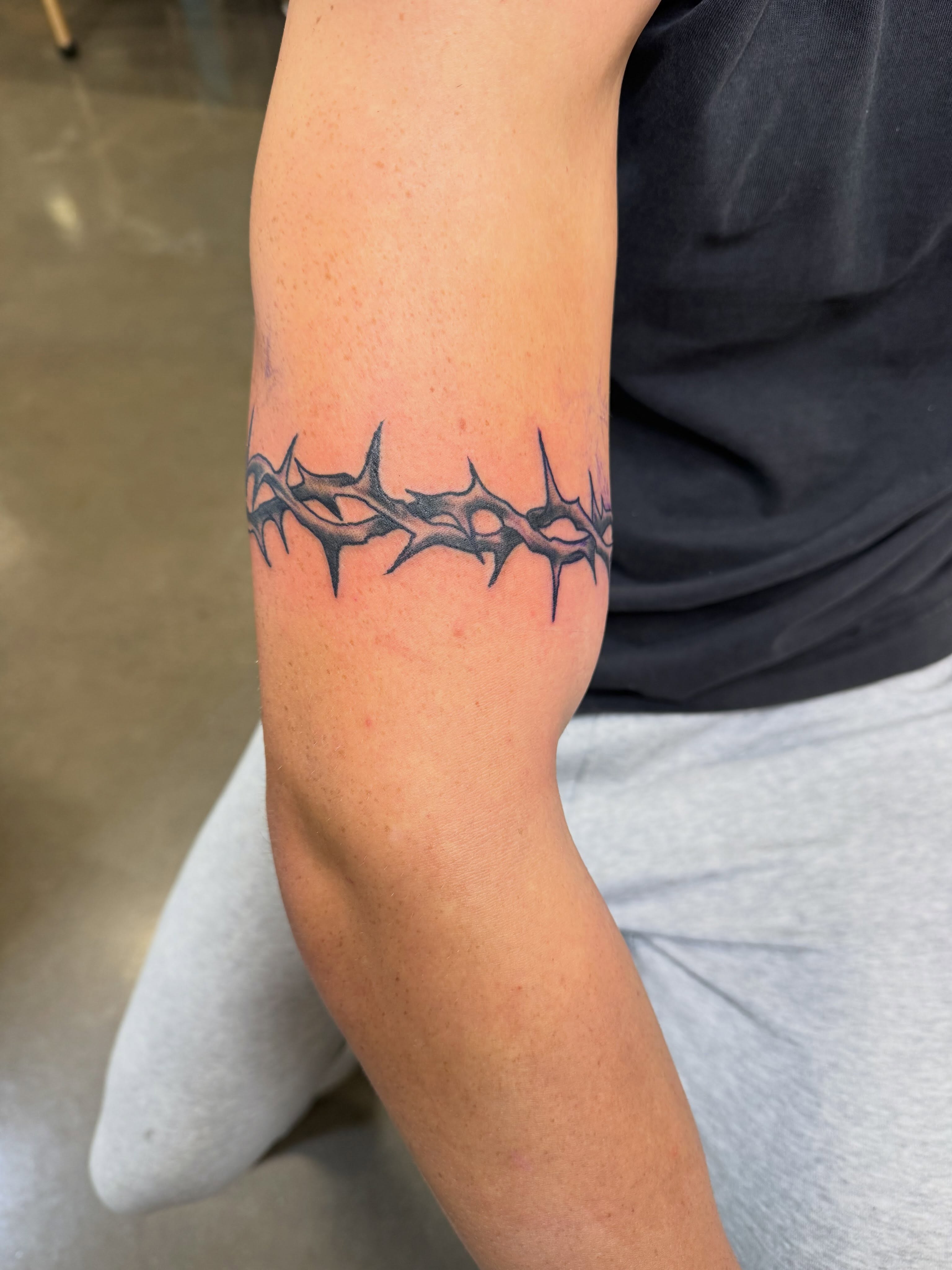 Tattoo by @hellboundhawktattoos — black_and_grey