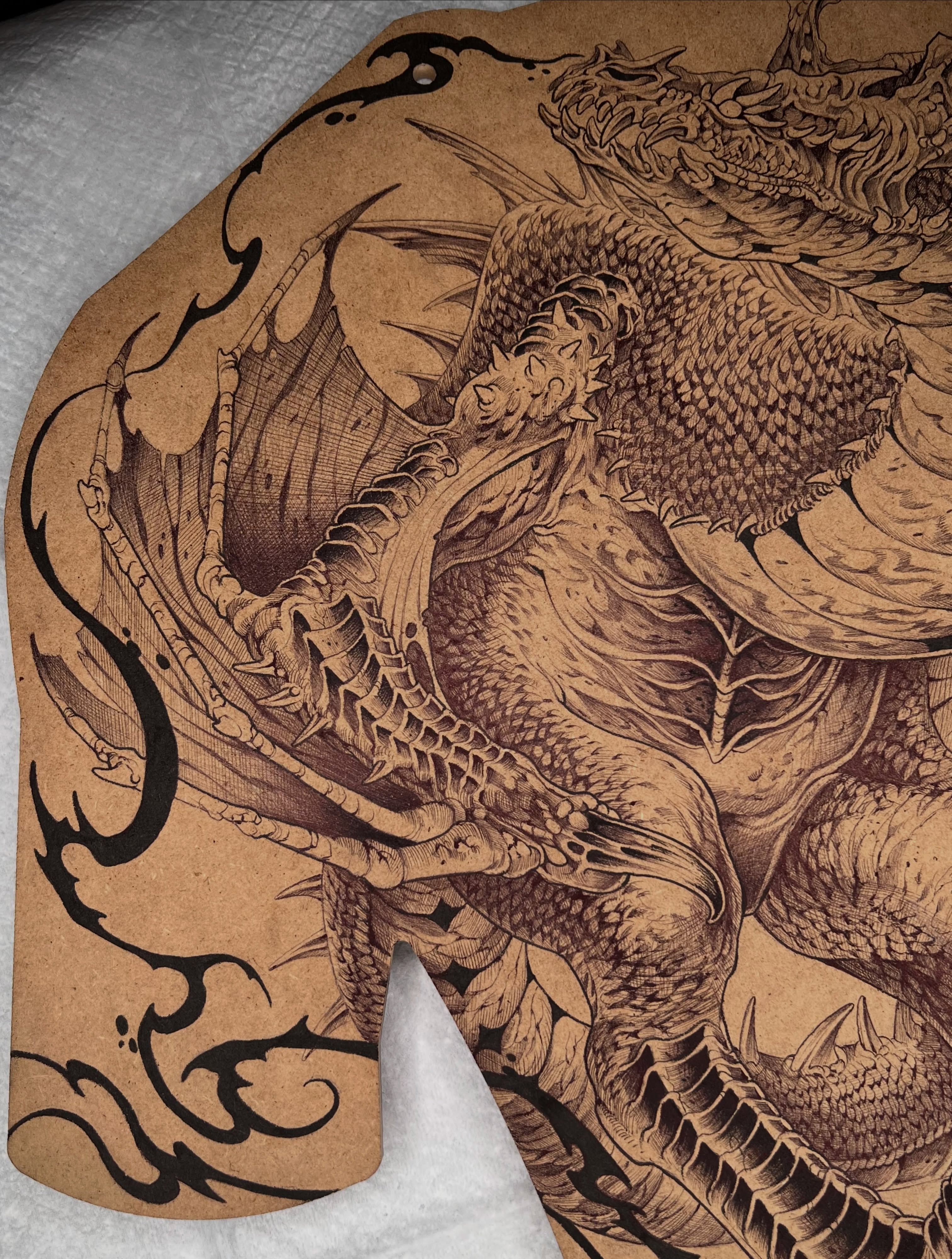 Tattoo by @revoltingworship β black_and_grey, japanese_irezumi