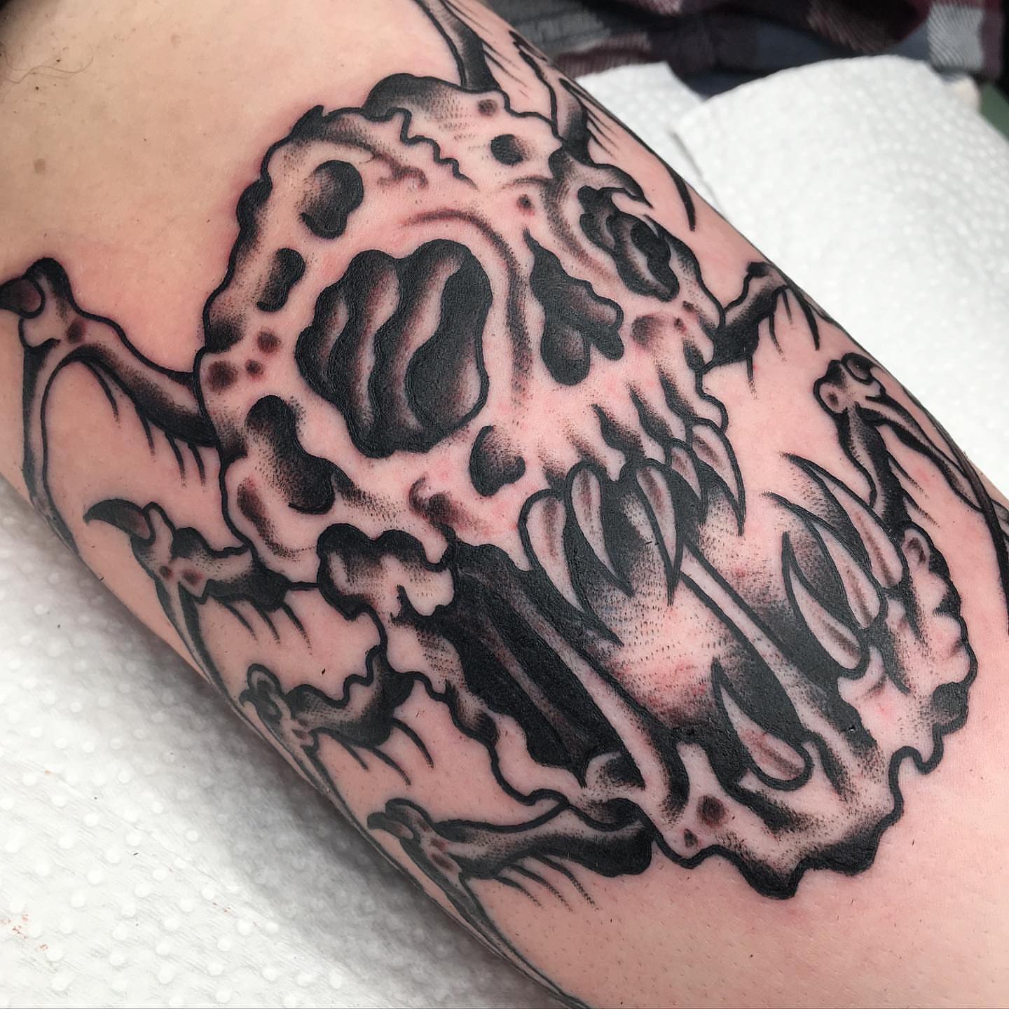 Tattoo by @marcpellantattoo — black_and_grey