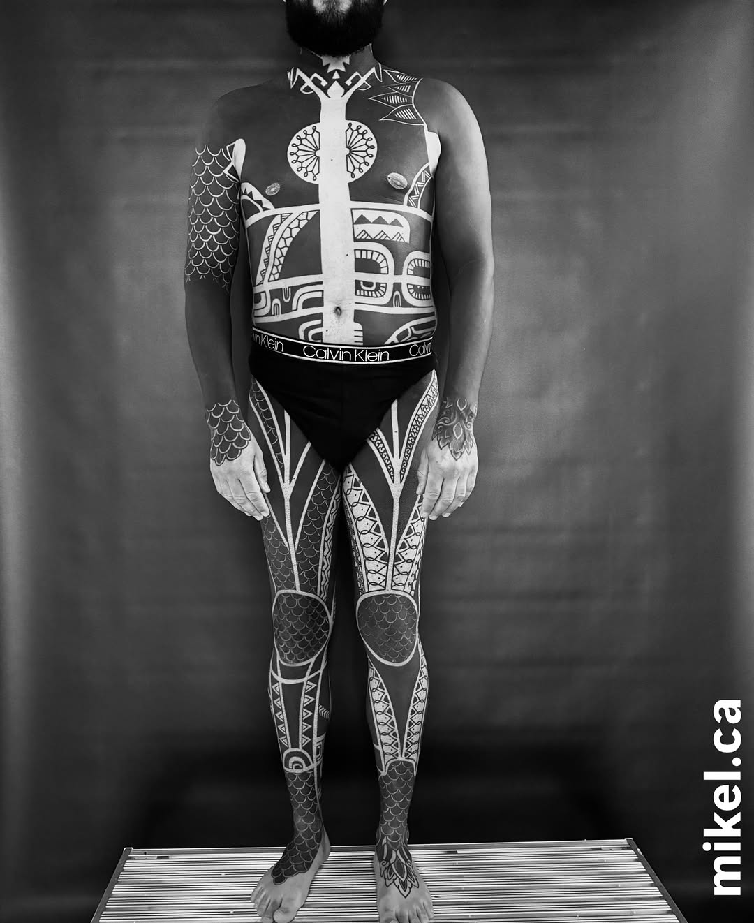 Tribal tribal tattoo on the torso by mikel_tattoosangha