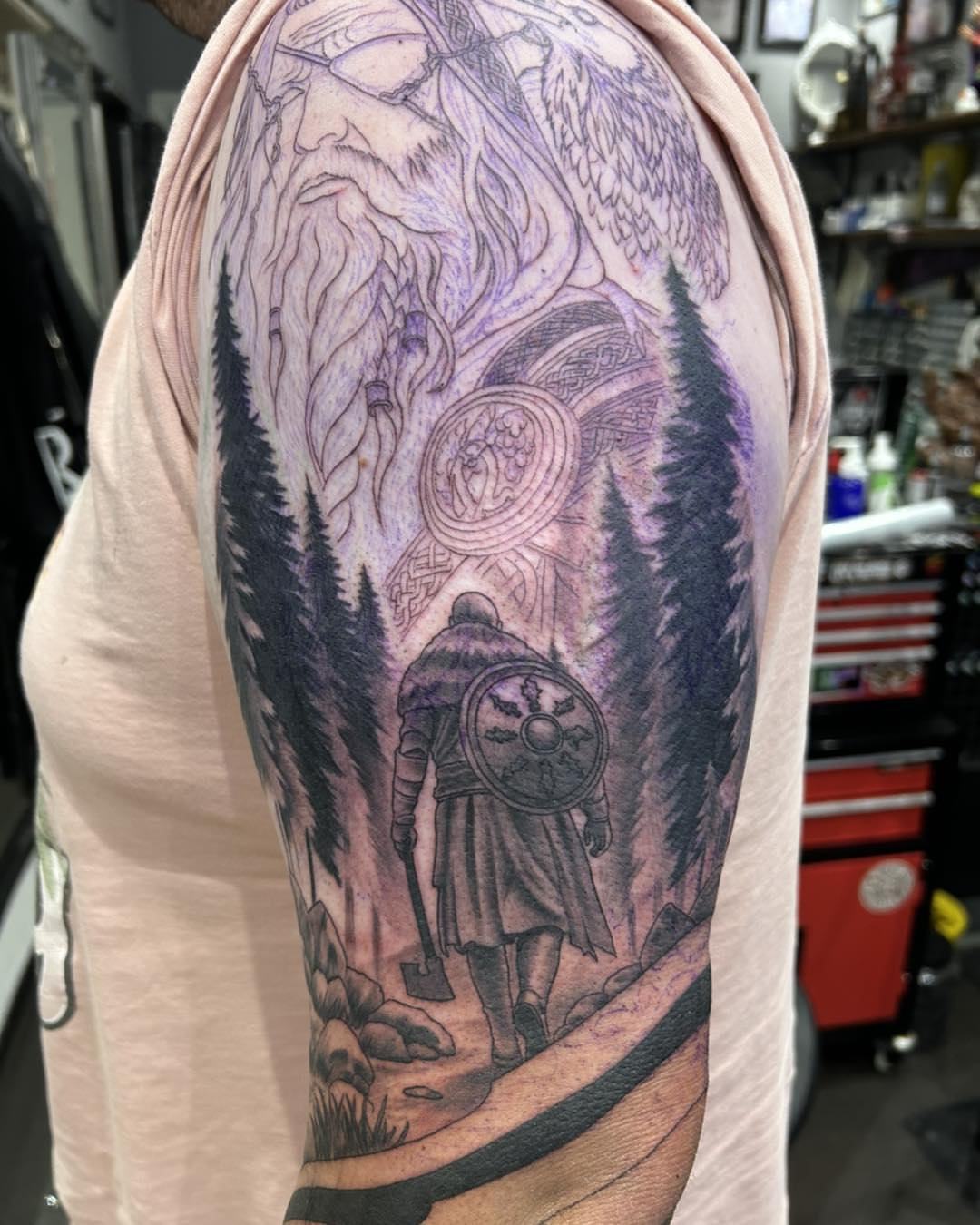 Tattoo by @darren_room5_spencer — black_and_grey, realism