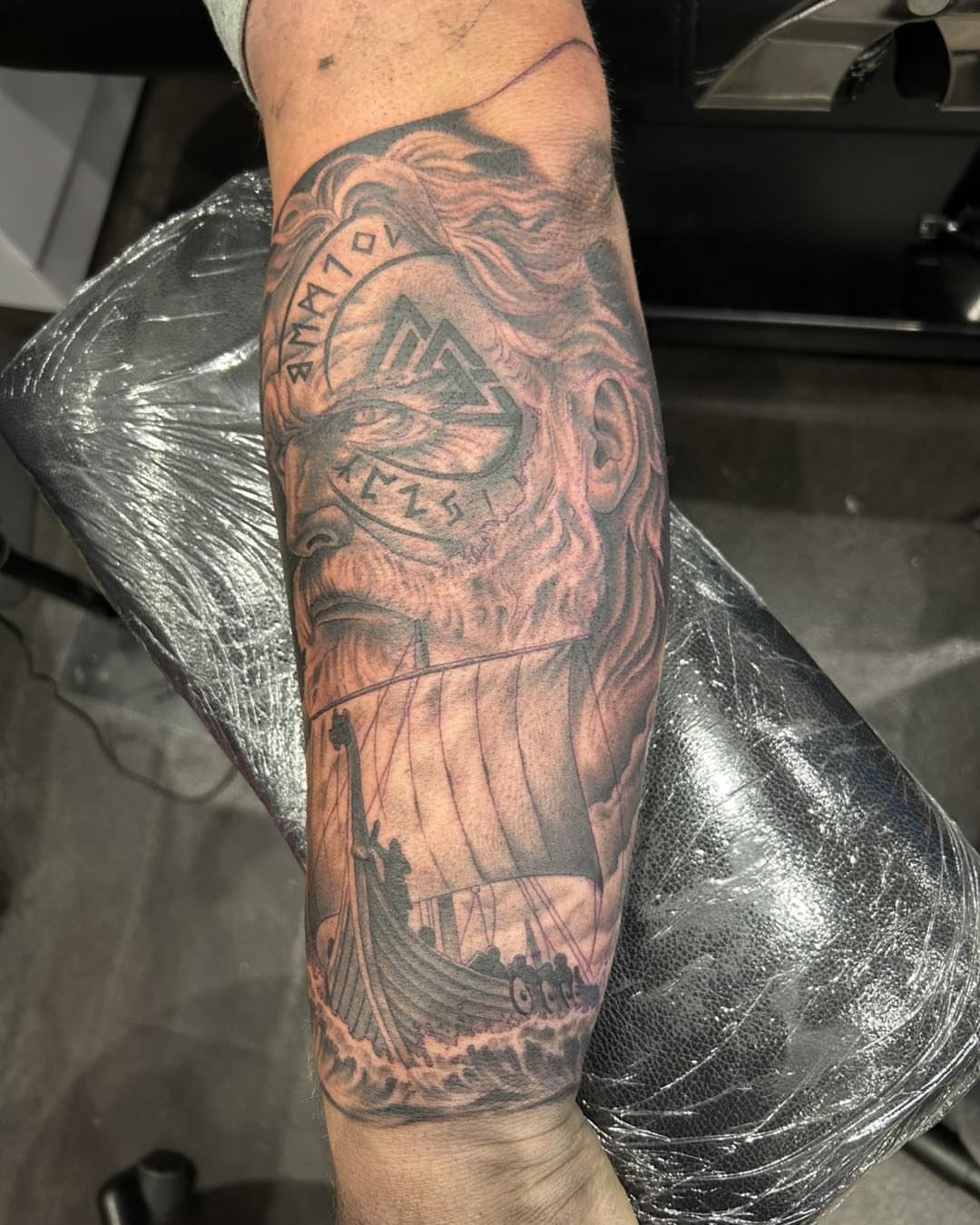 Tattoo by @darren_room5_spencer — black_and_grey, realism