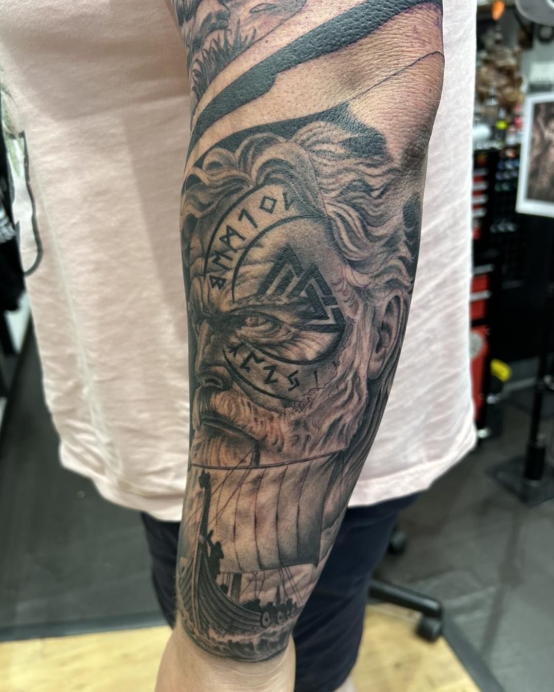 Tattoo by @darren_room5_spencer — black_and_grey, realism