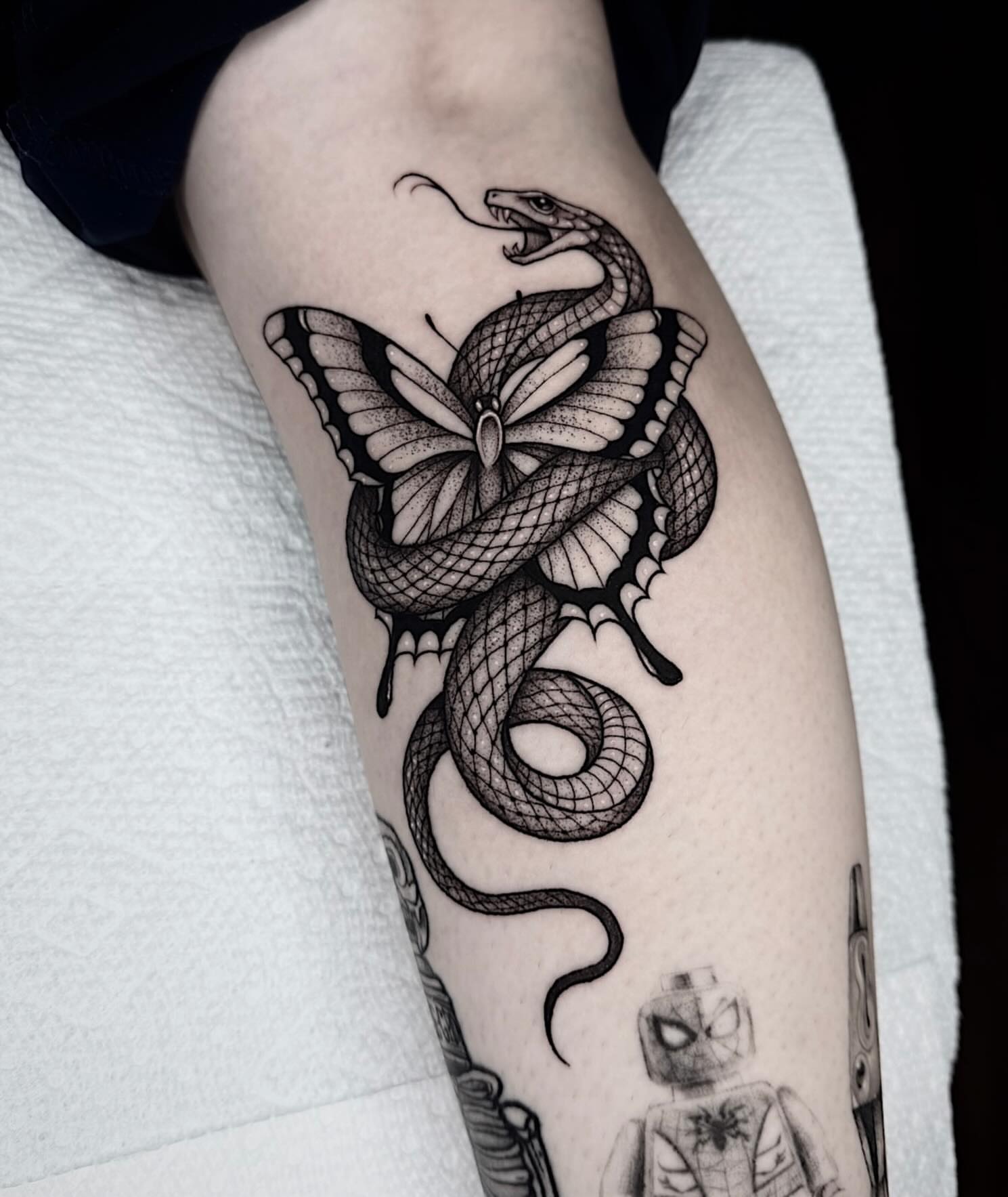 Tattoo by @brii.fletchtattoos β black_and_grey