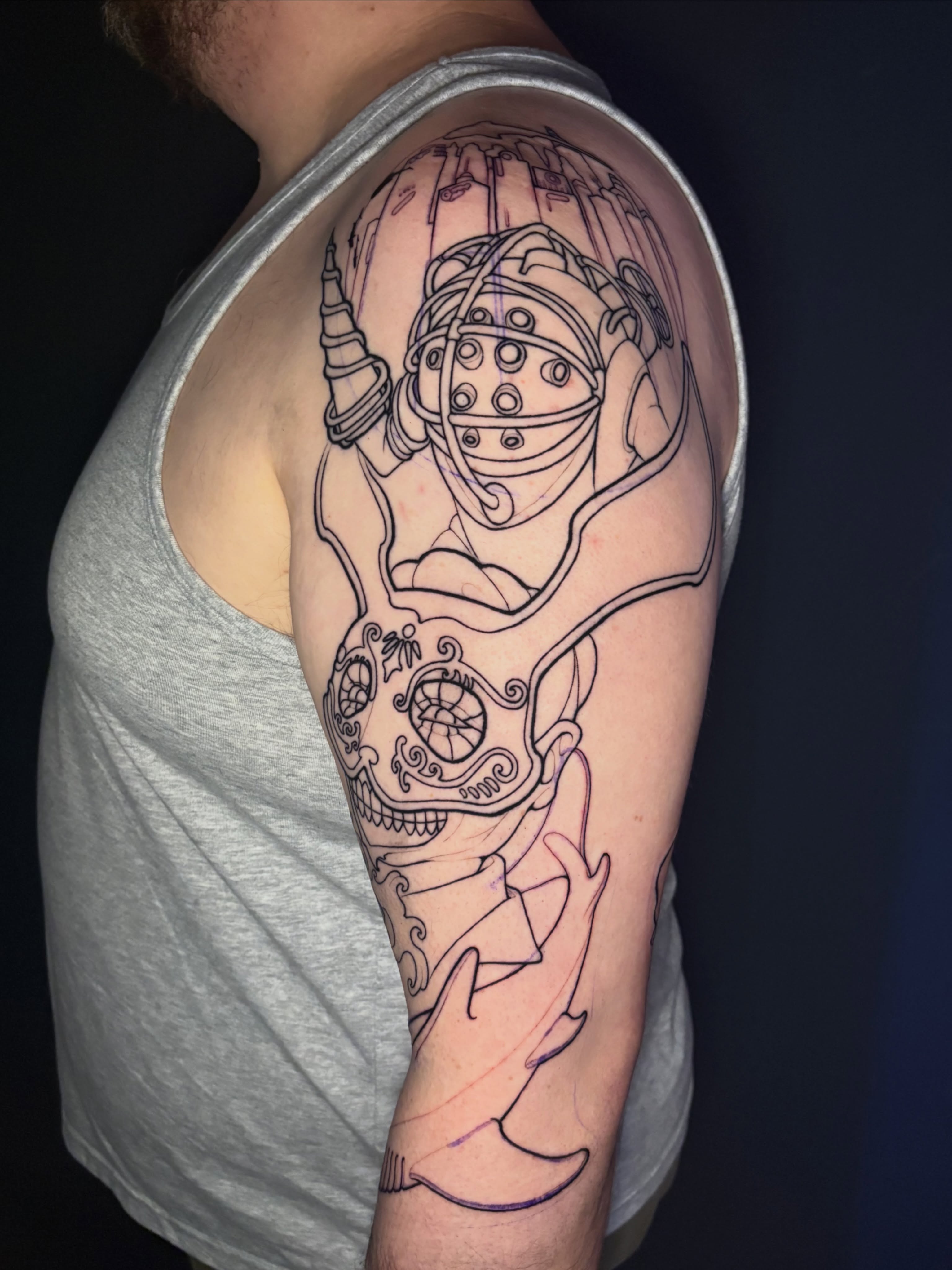 Tattoo by @thebbgoat — black_and_grey
