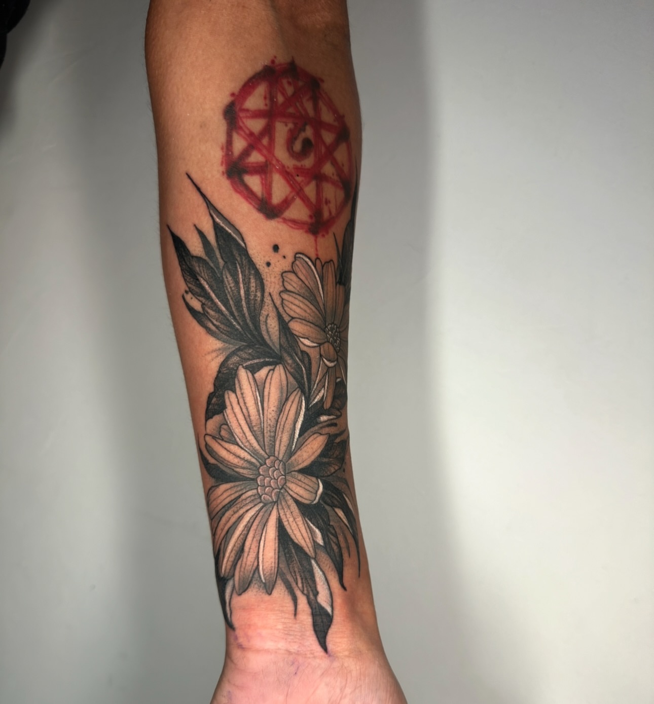Tattoo by @coldbratpokes — black_and_grey, geometric