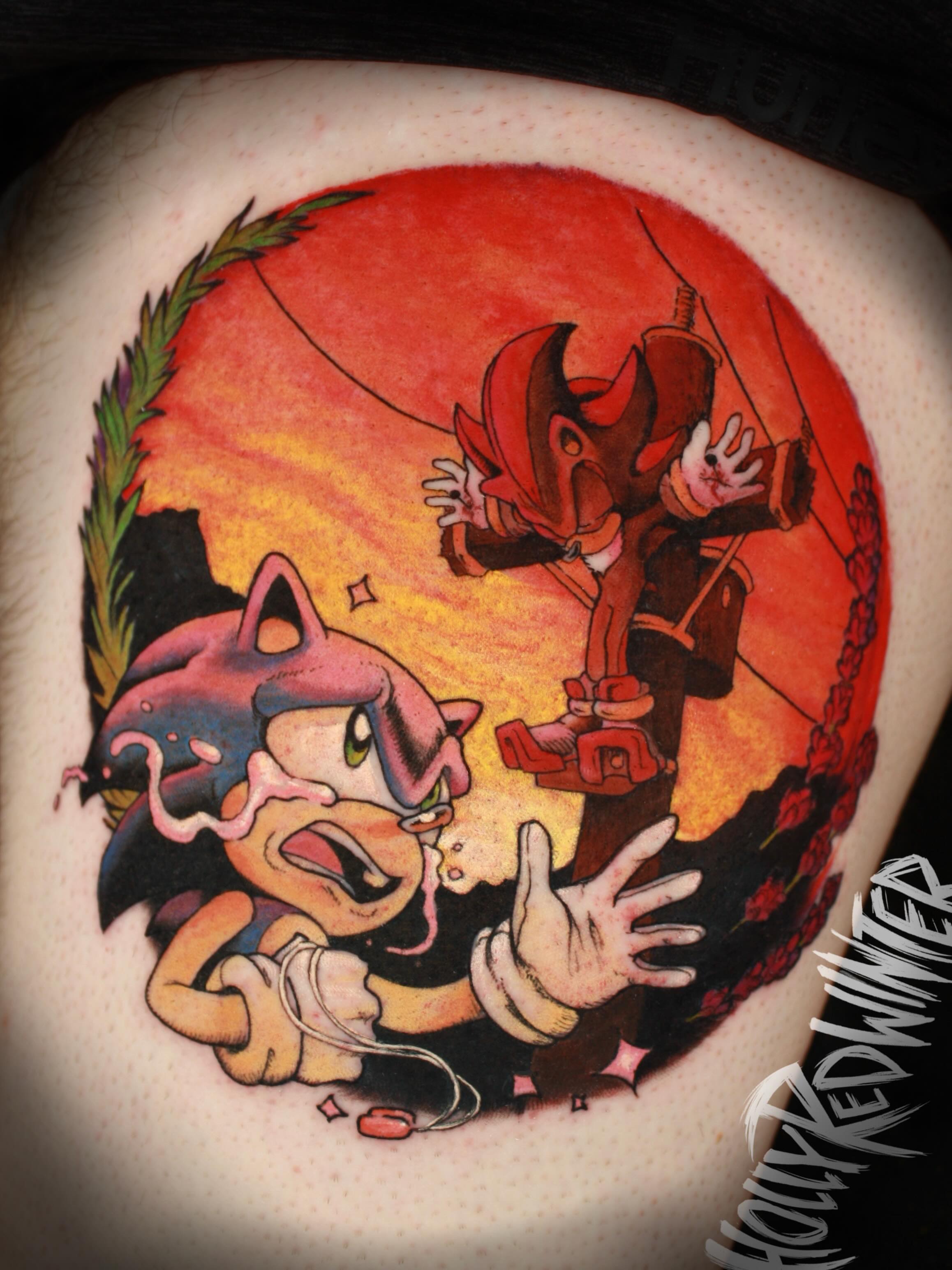 Tattoo by @hollyredwinter — american_traditional, dotwork