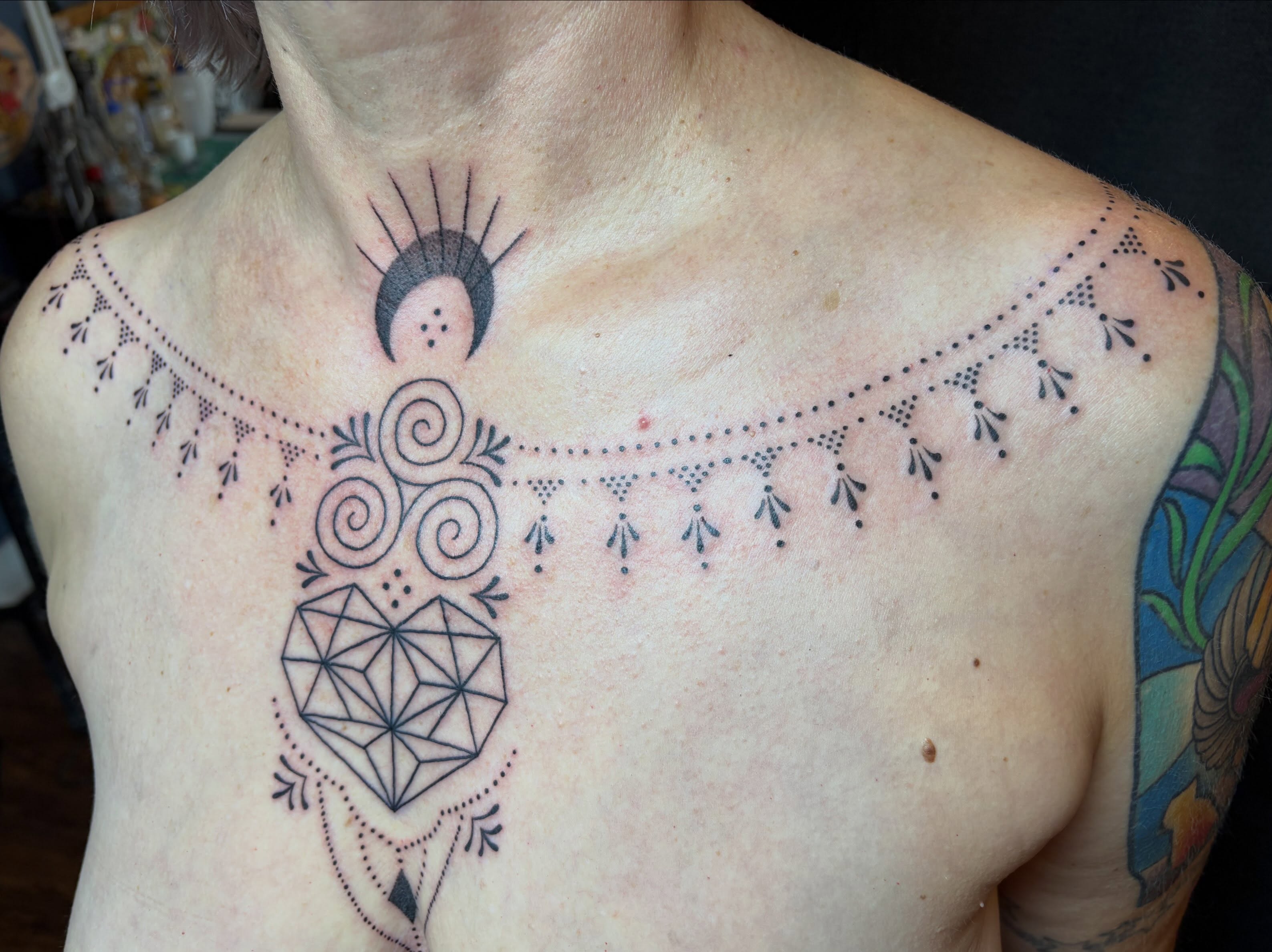Tattoo by @caitberries — geometric