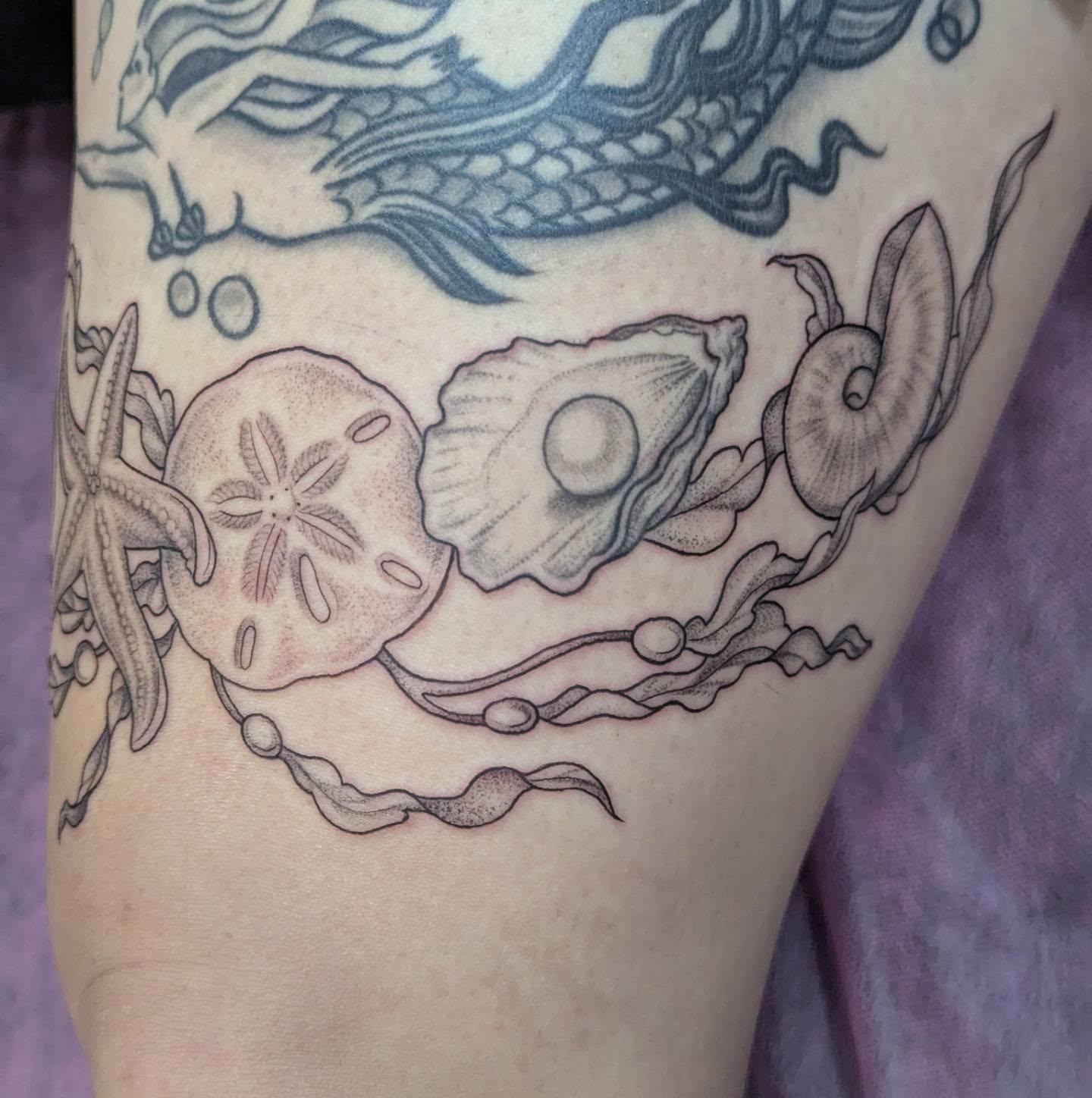 Tattoo by @colormemegantattoos โ black_and_grey