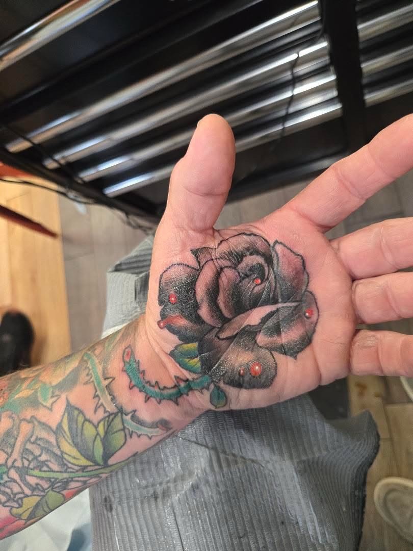 Tattoo by @kustomhustletattoo — black_and_grey, realism
