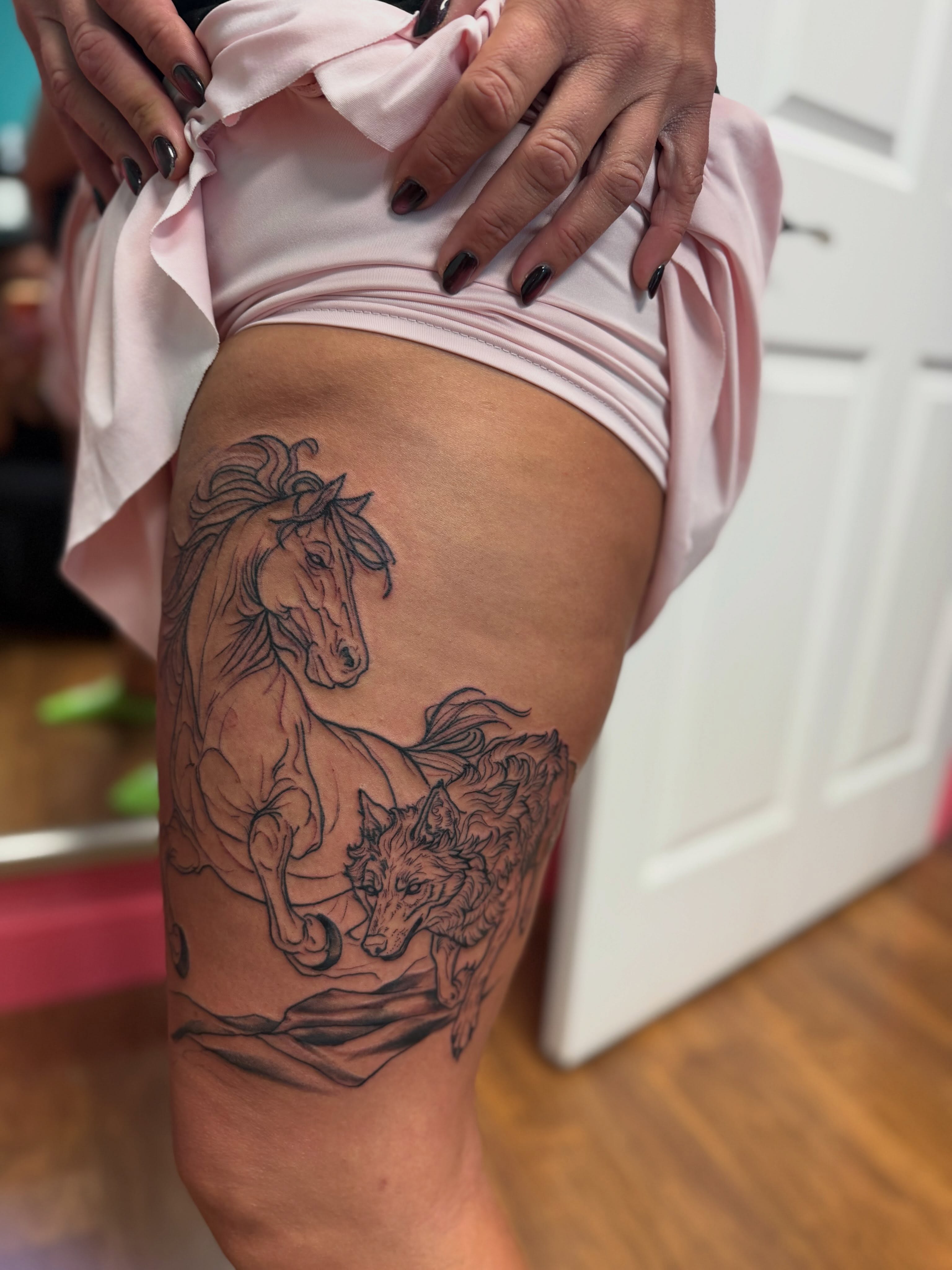 Tattoo by @panther_sha — black_and_grey, realism