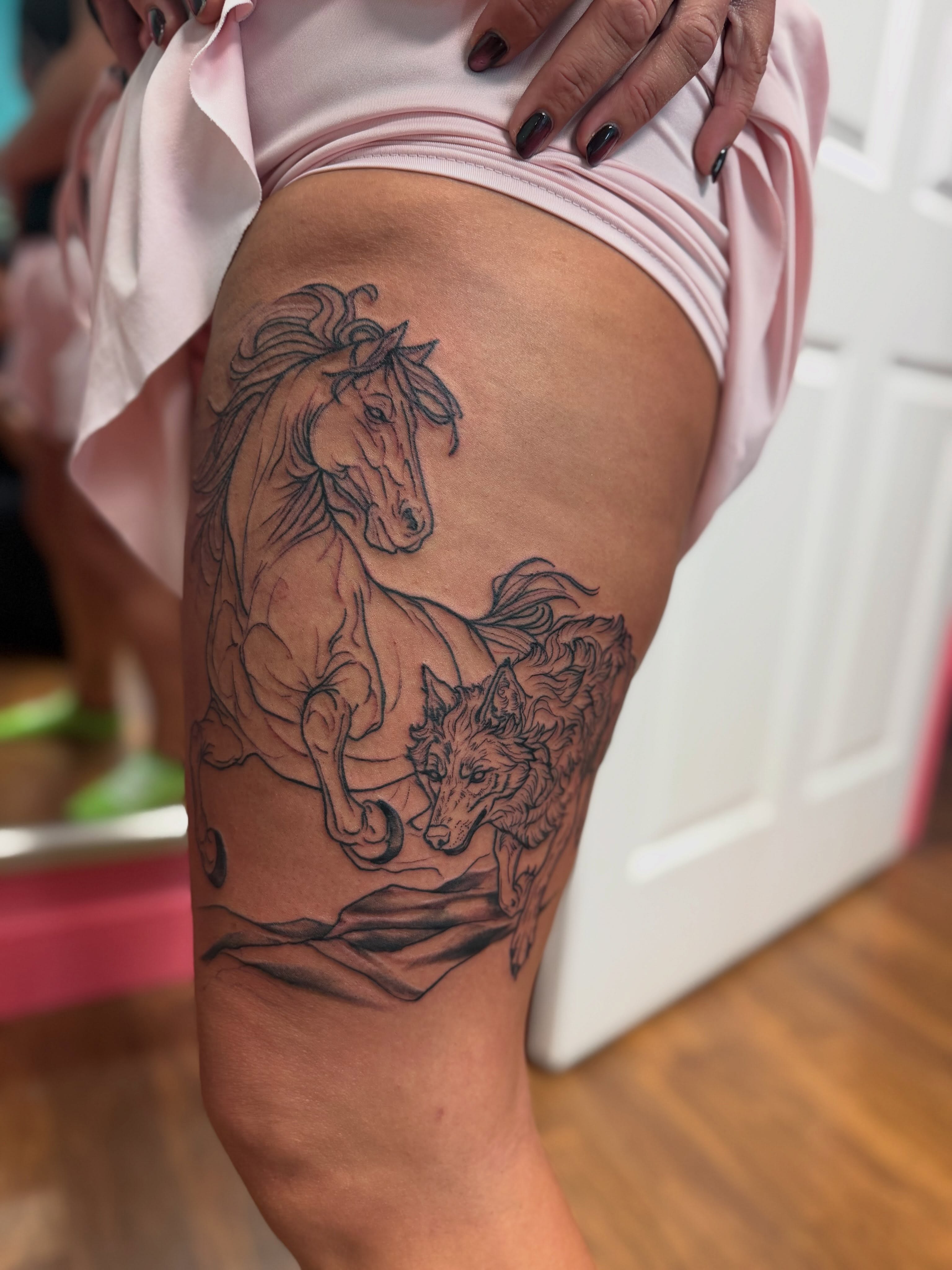 Tattoo by @panther_sha — black_and_grey, realism