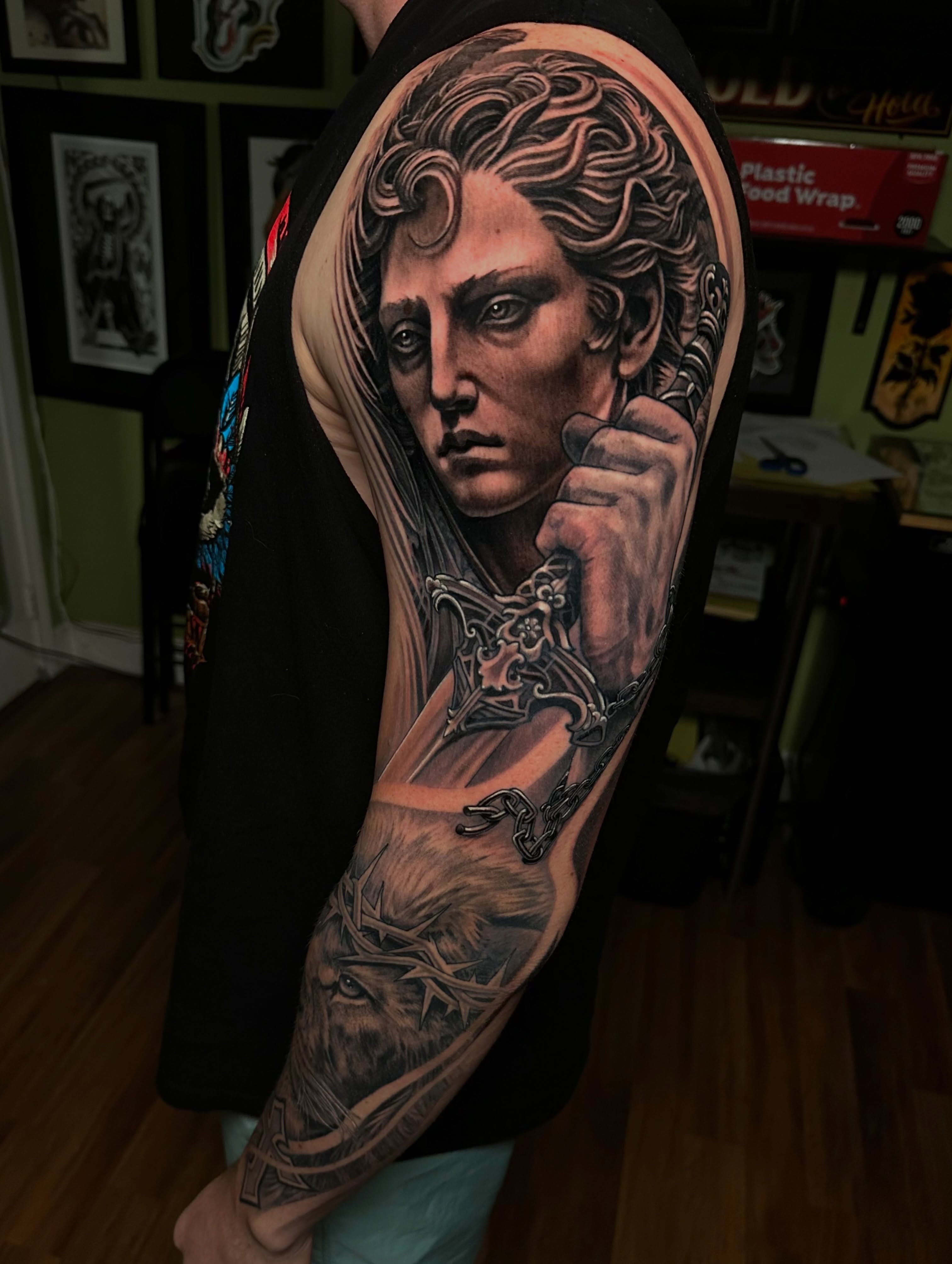 Tattoo by @t_burtz — realism, black_and_grey