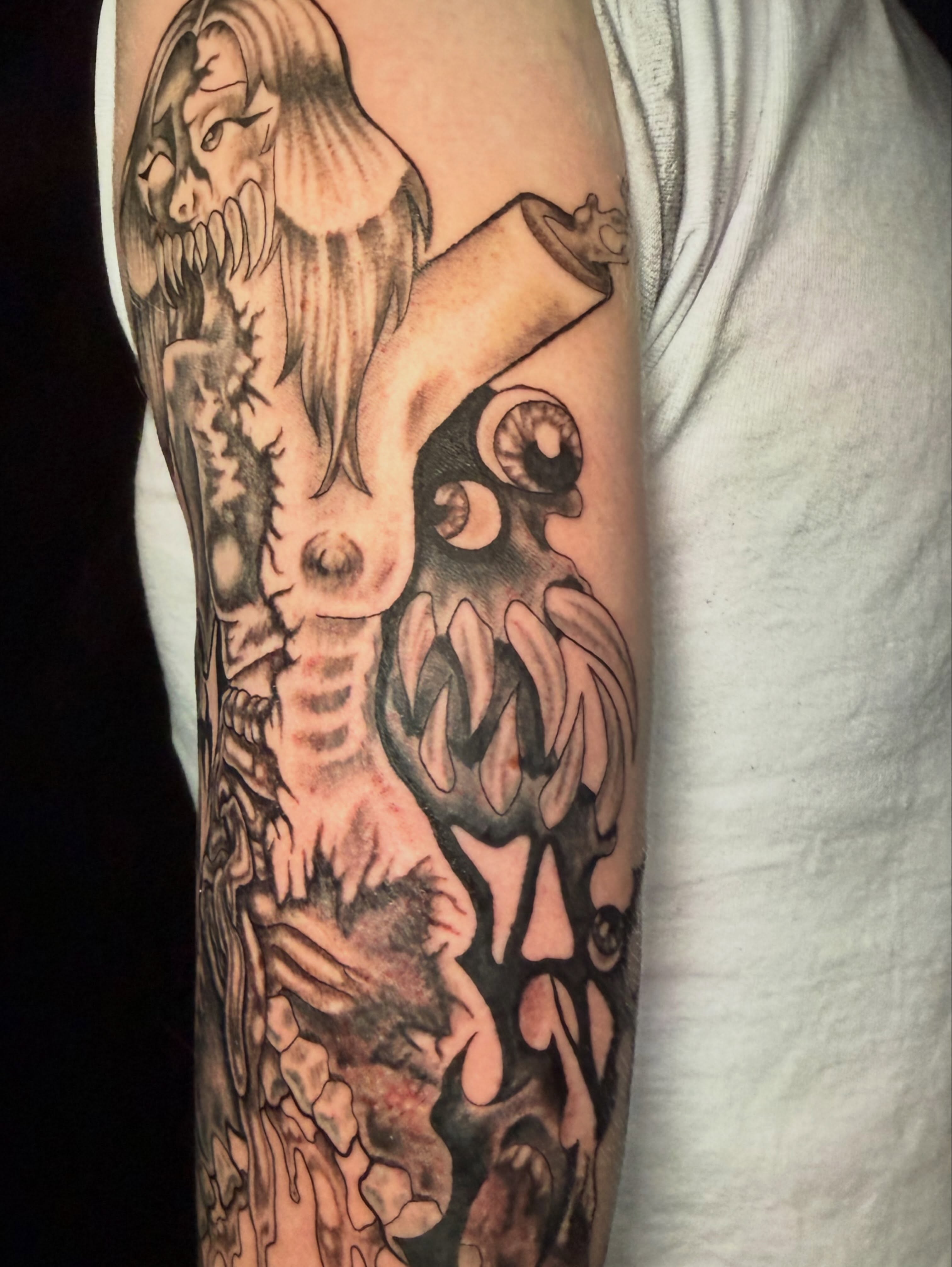 Tattoo by @d3athlore — black_and_grey
