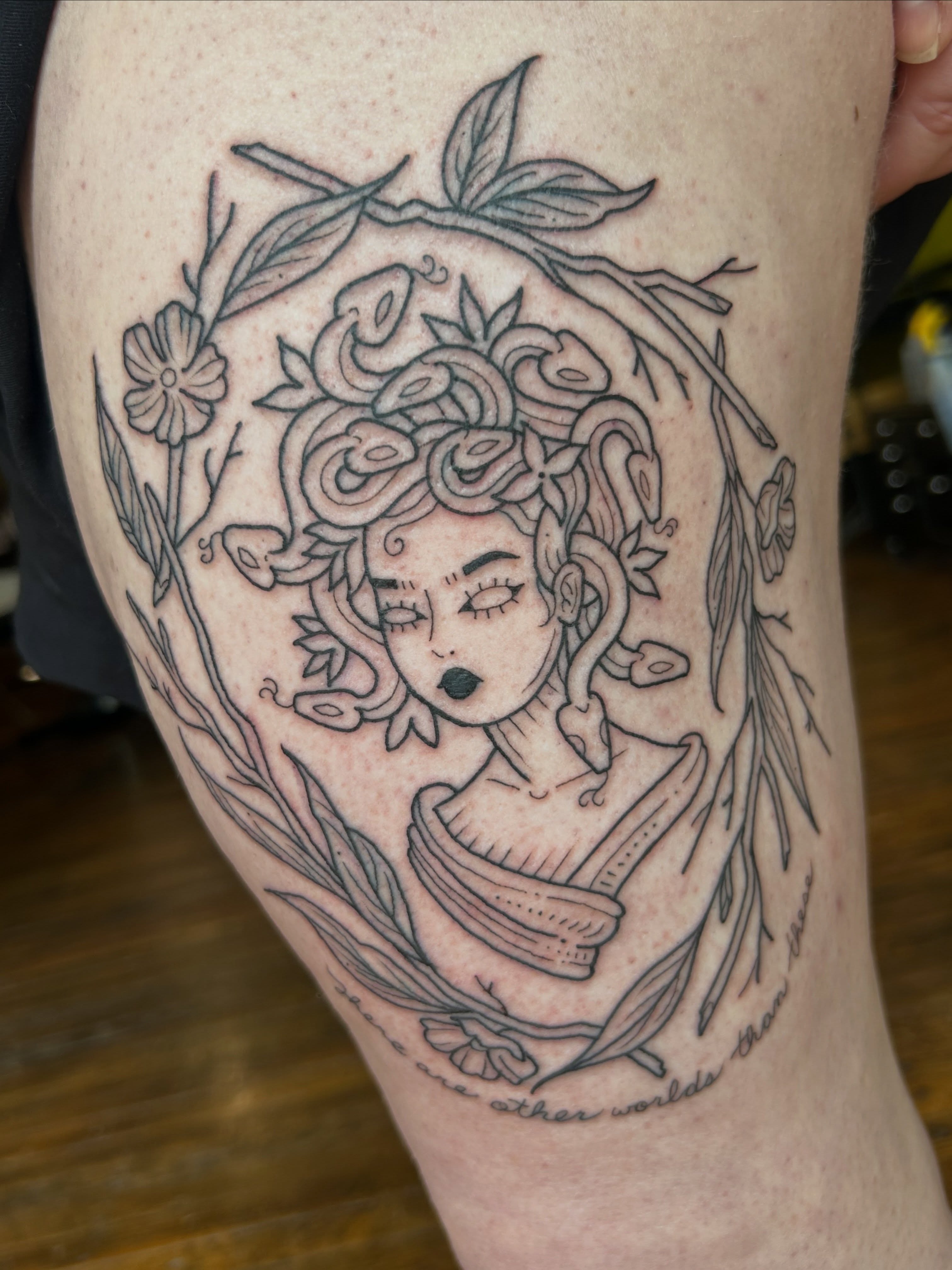 Tattoo by @sadiebartchtattoos — black_and_grey, realism