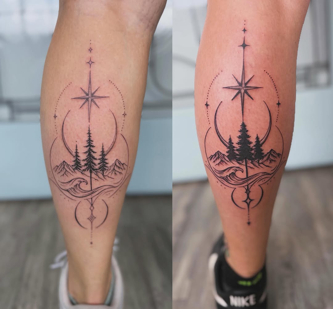 Tattoo by @hannahleetattoos — geometric, minimalist