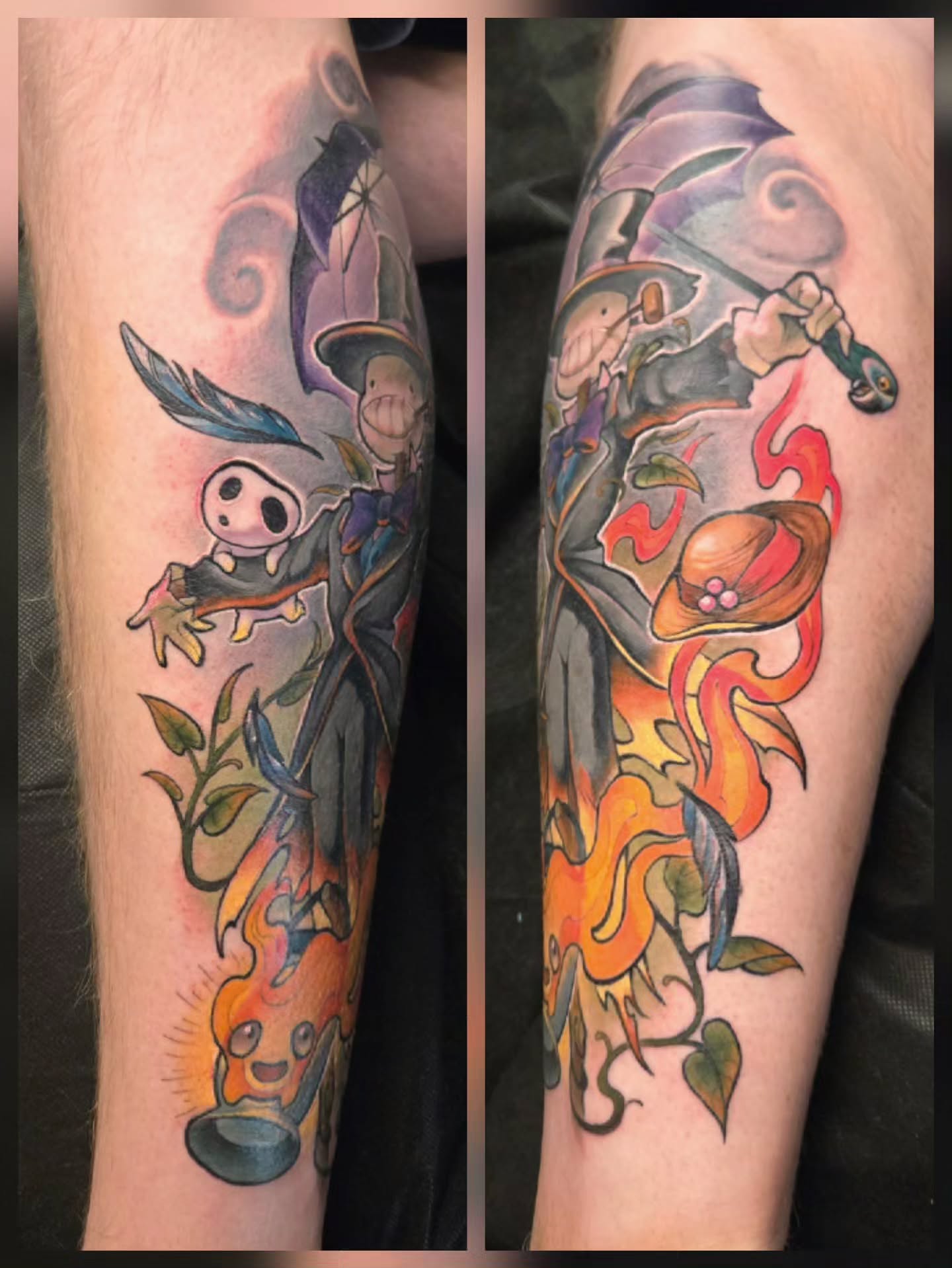 Fantasy characters dotwork tattoo on the forearm by ◇  Kristyn Kay  ◇ Tattoo Warlock, Des Moines, Iowa