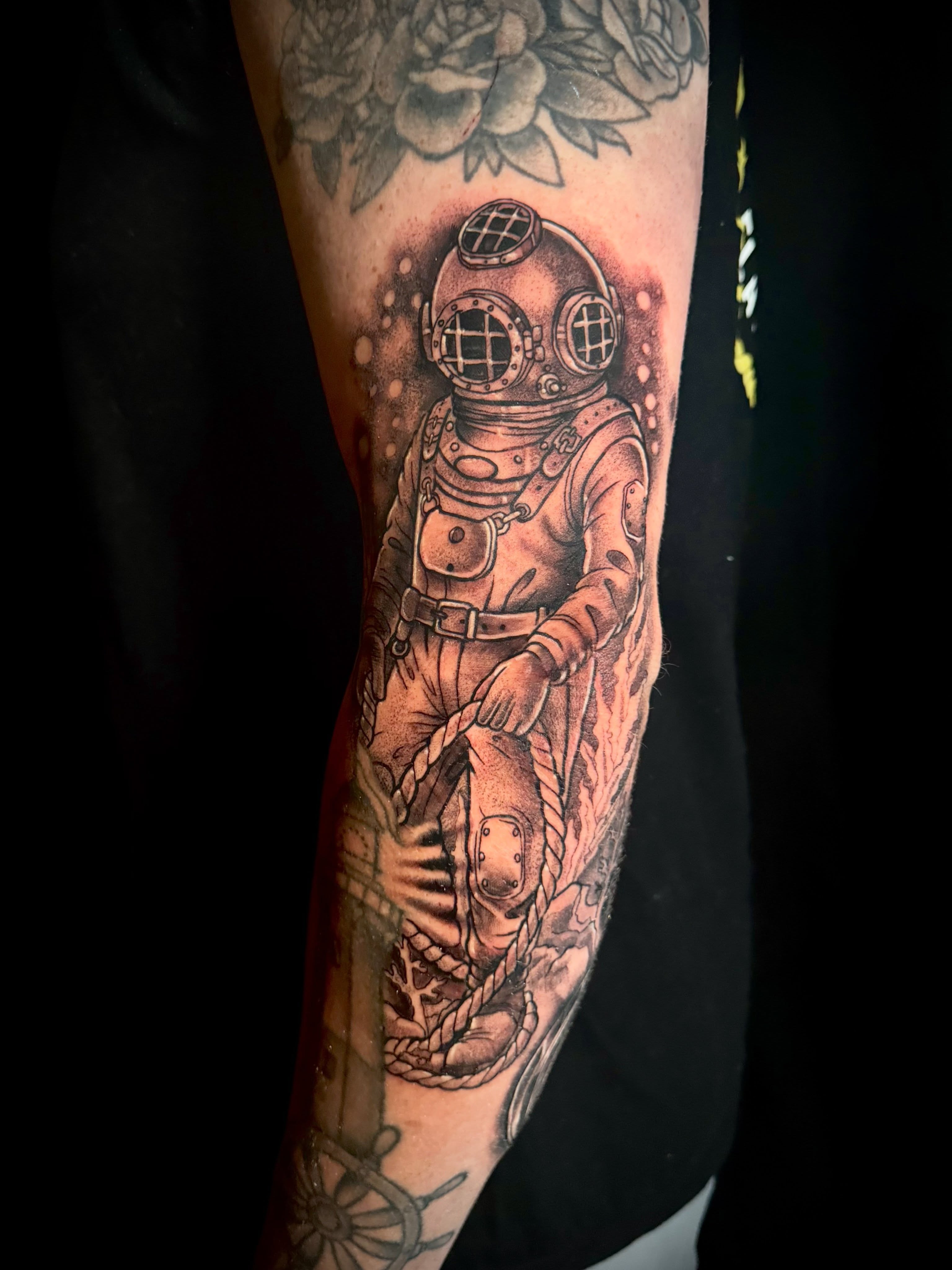 Tattoo by @uncle_dinky_art — dotwork, realism
