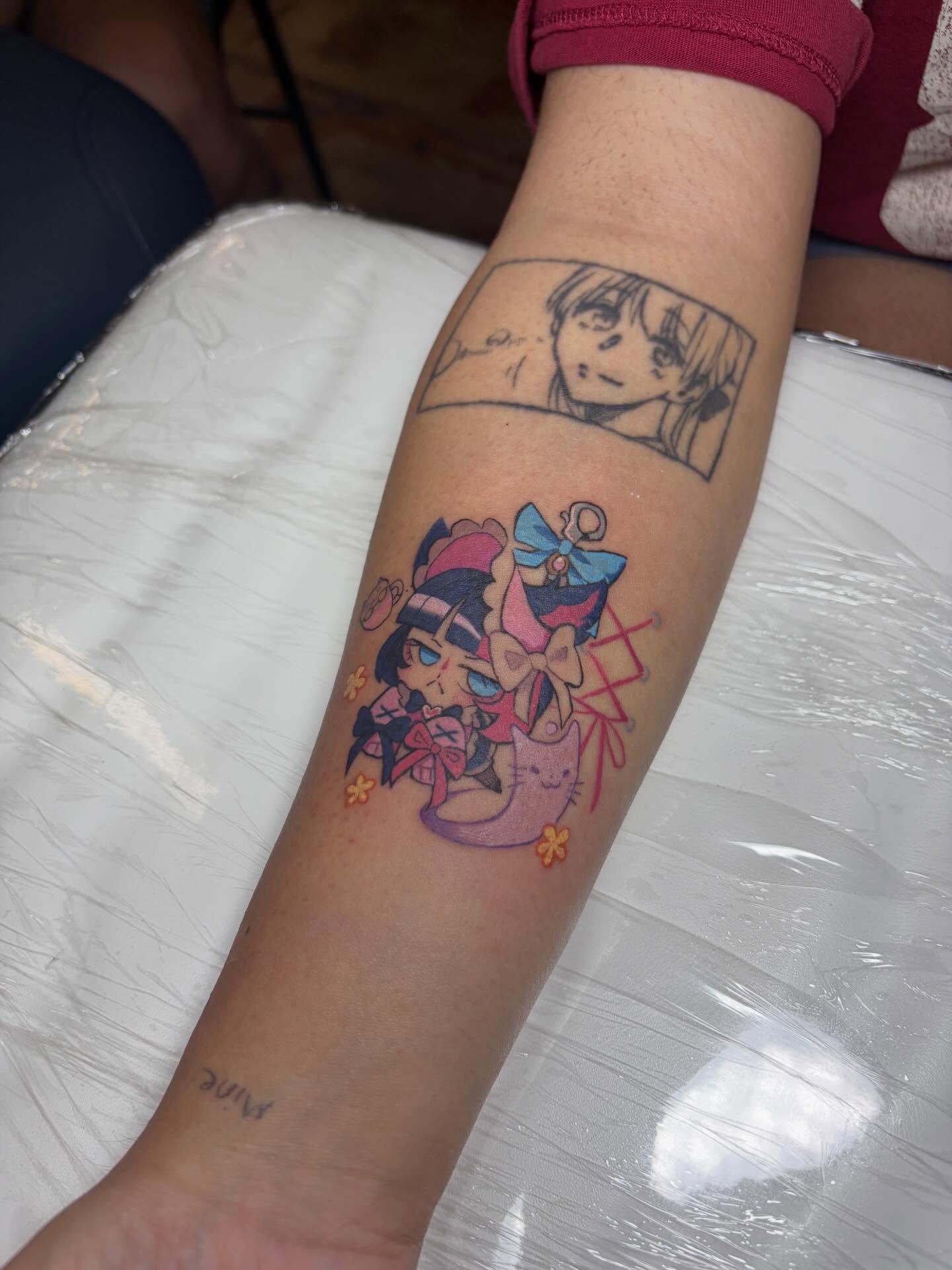 Tattoo by @snowypear_tat — anime
