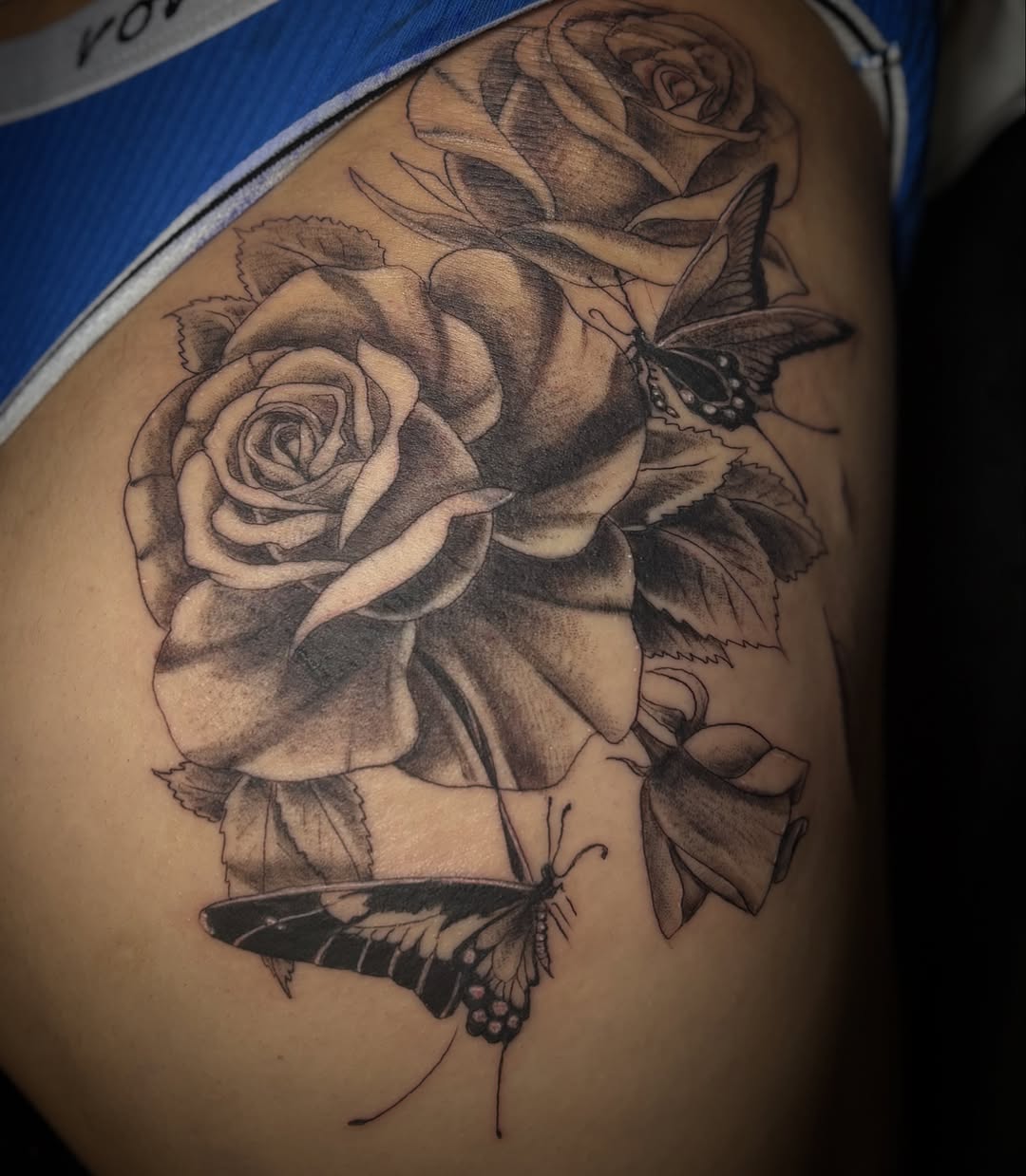 Tattoo by @_stabbygabby — black_and_grey, realism