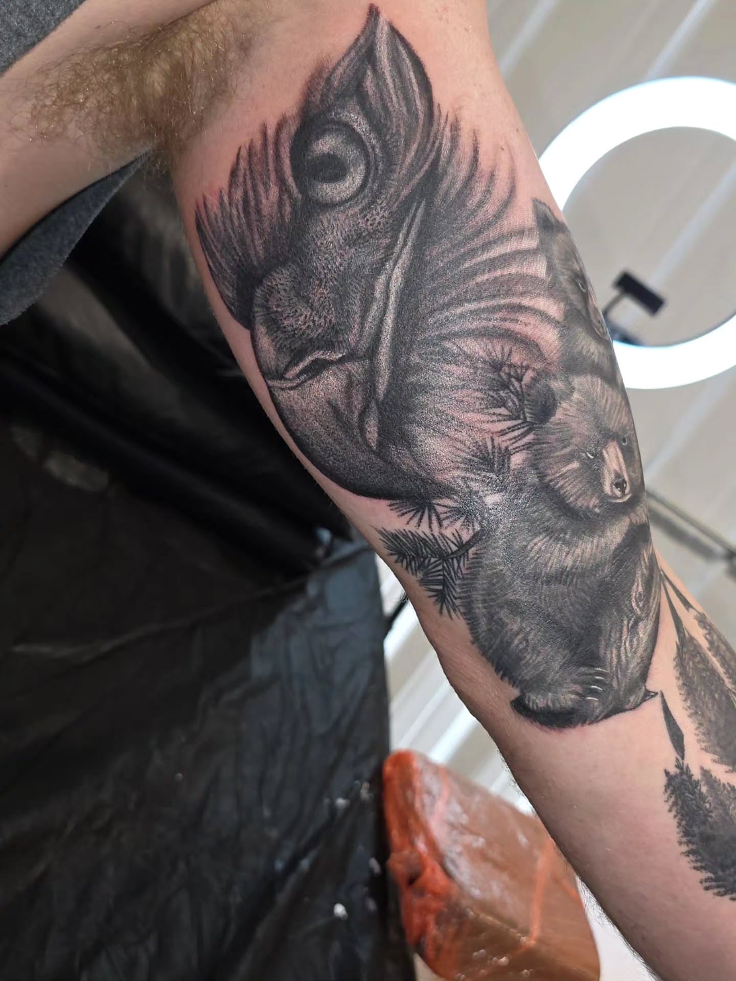 Tattoo by @creativeinsighttattoo19 — black_and_grey