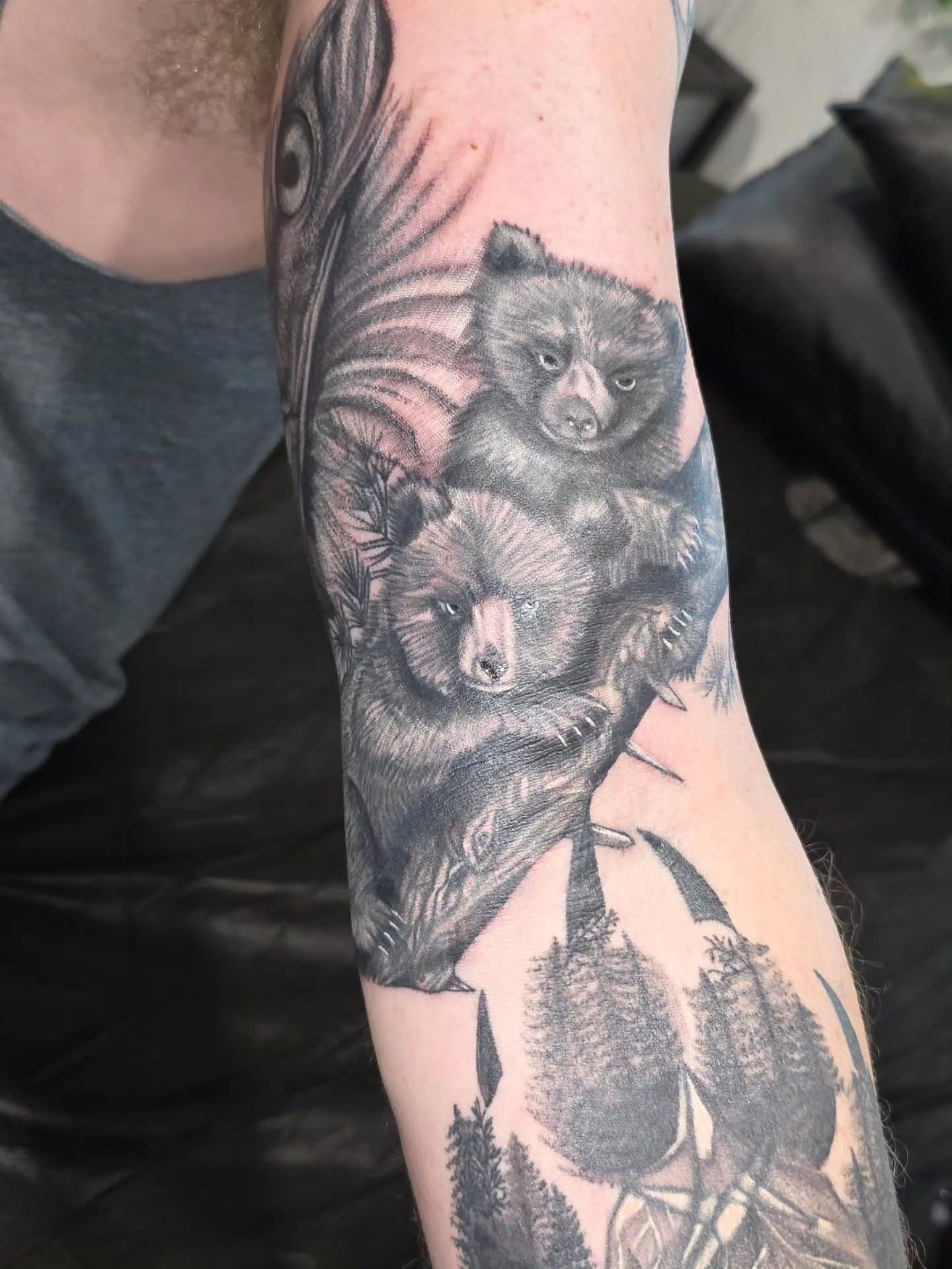 Tattoo by @creativeinsighttattoo19 — black_and_grey, realism