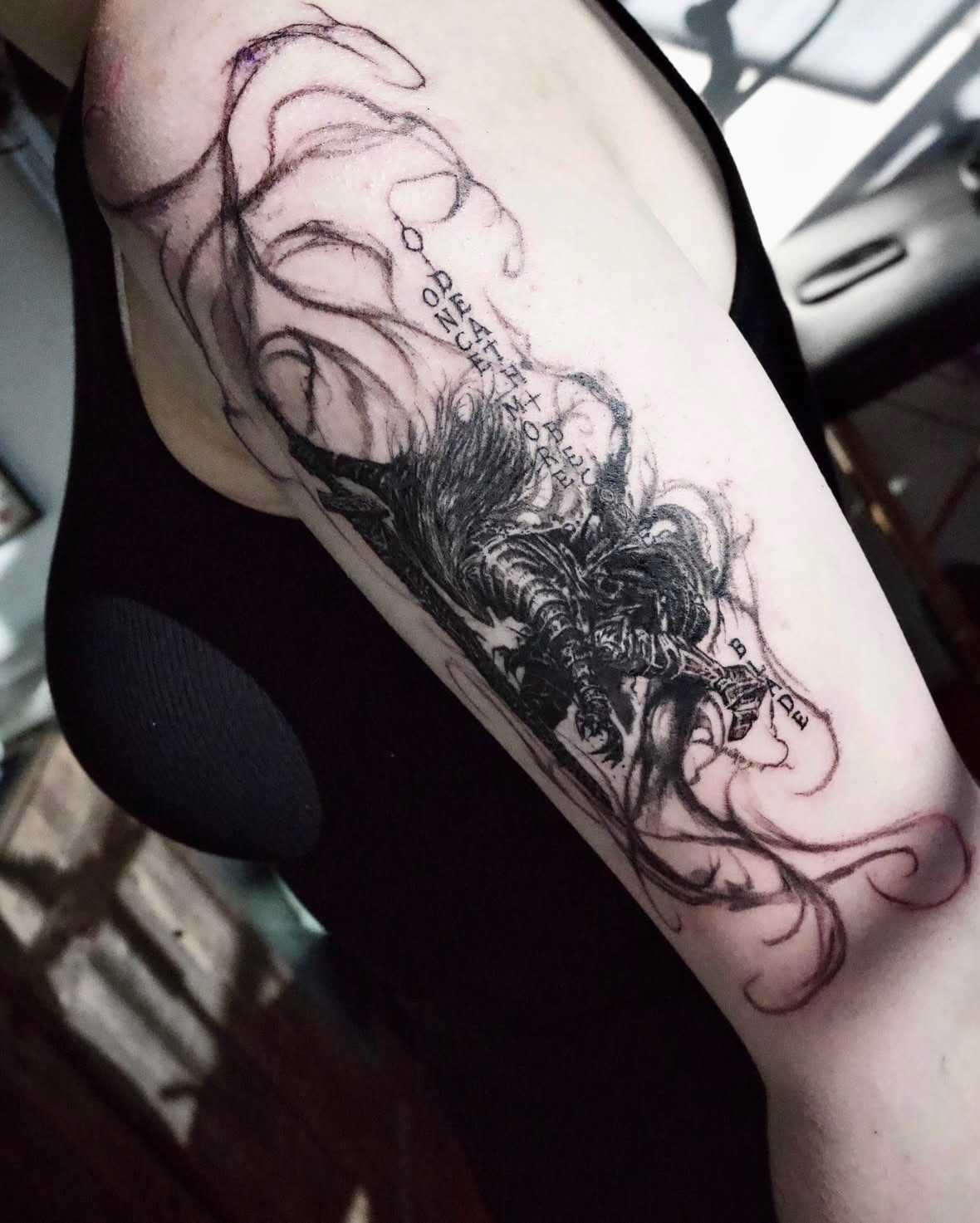 Dragon realism tattoo on the forearm by Gun