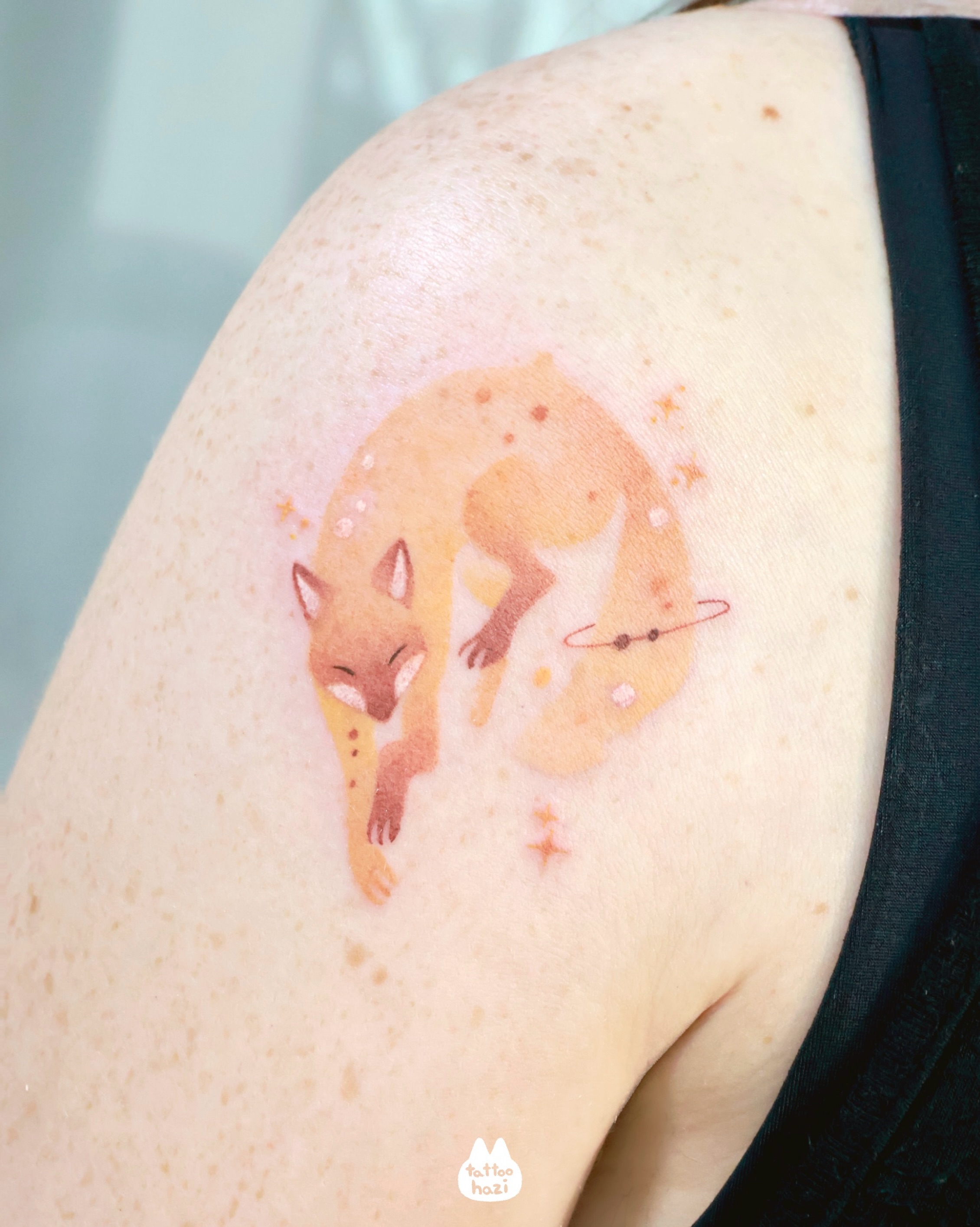 Tattoo by @tattoo_hazi — watercolor, illustrative