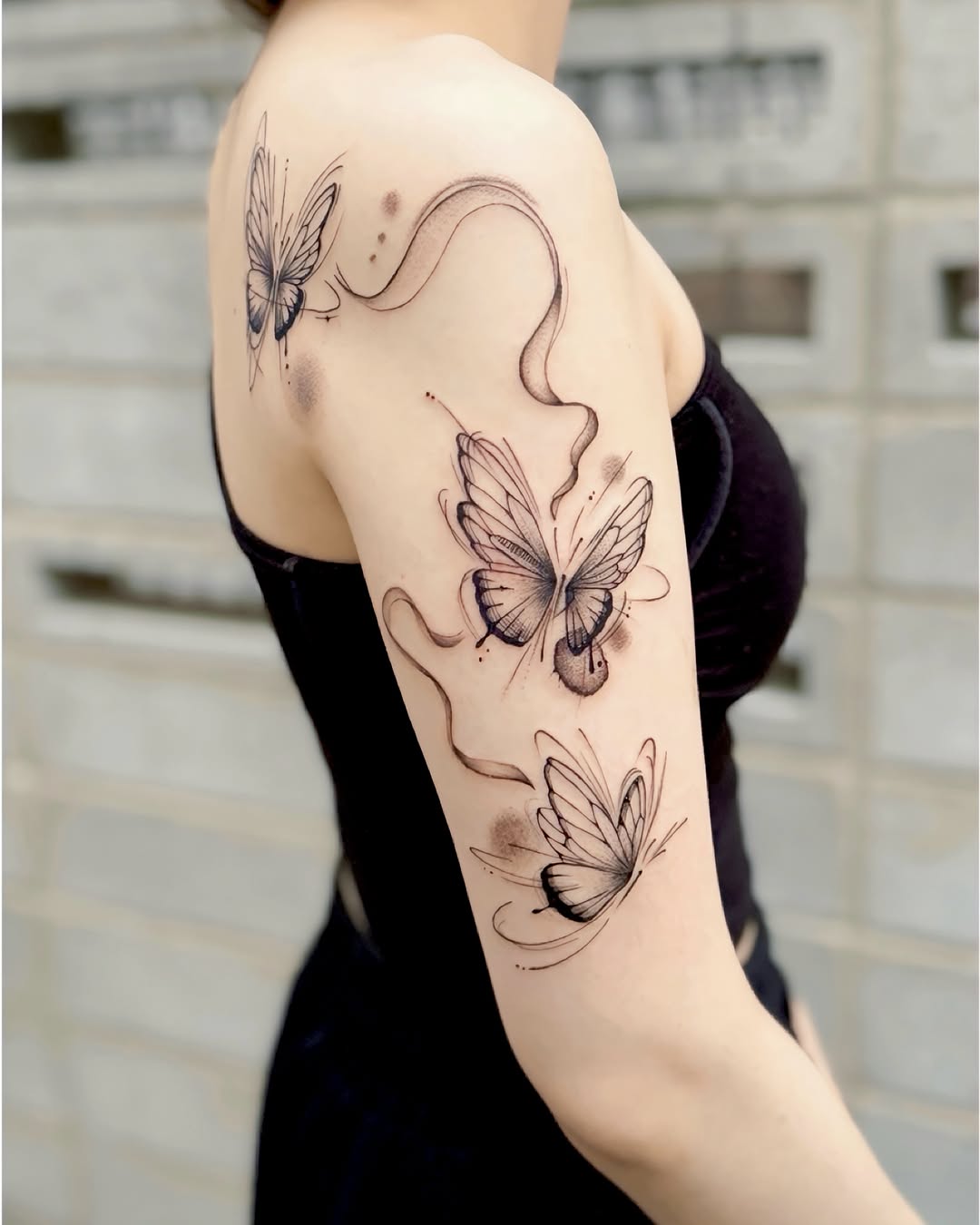 Tattoo by @tattooist_blanc — dotwork, black_and_grey