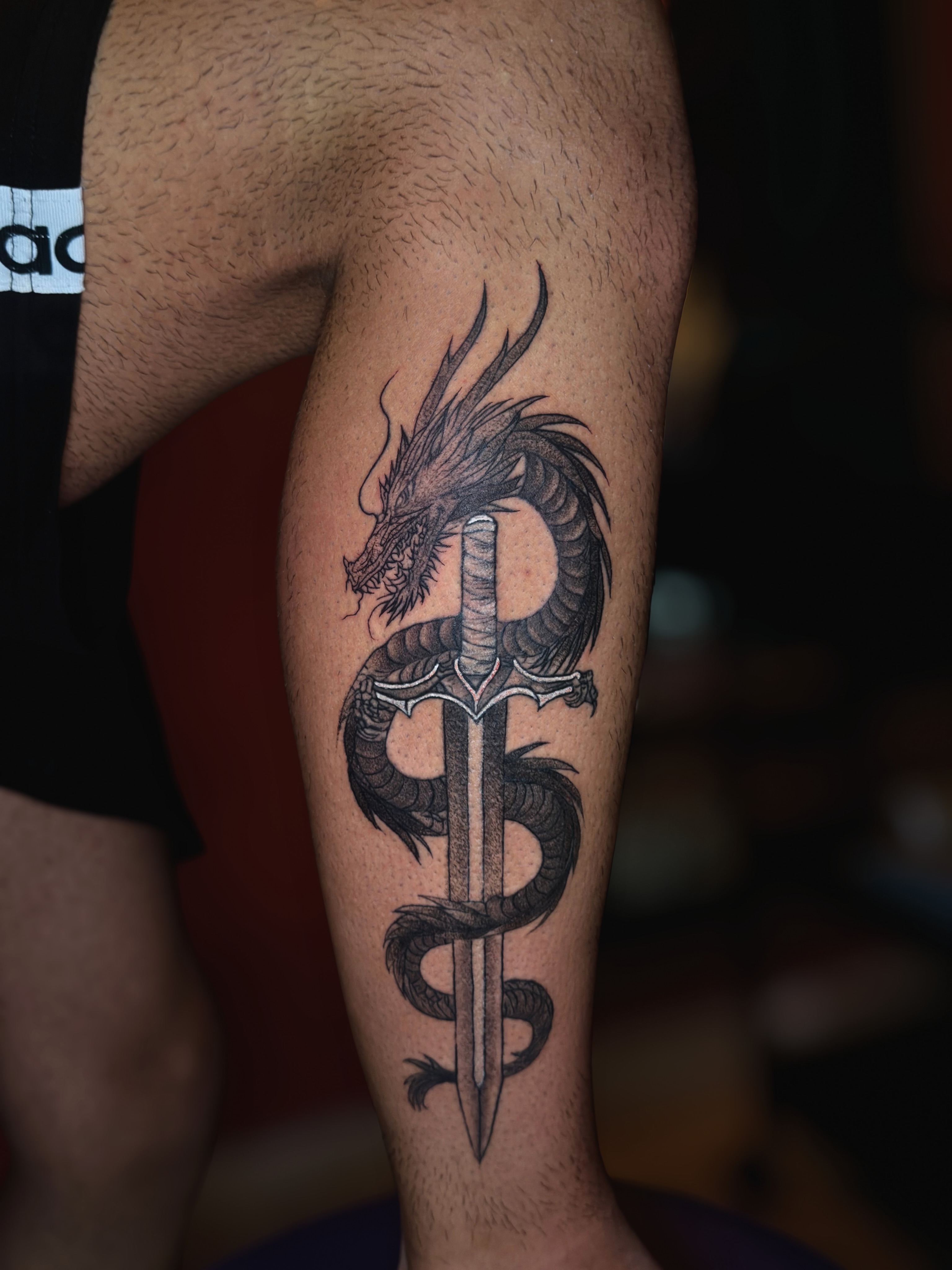 Tattoo by @relicglow_ink — black_and_grey