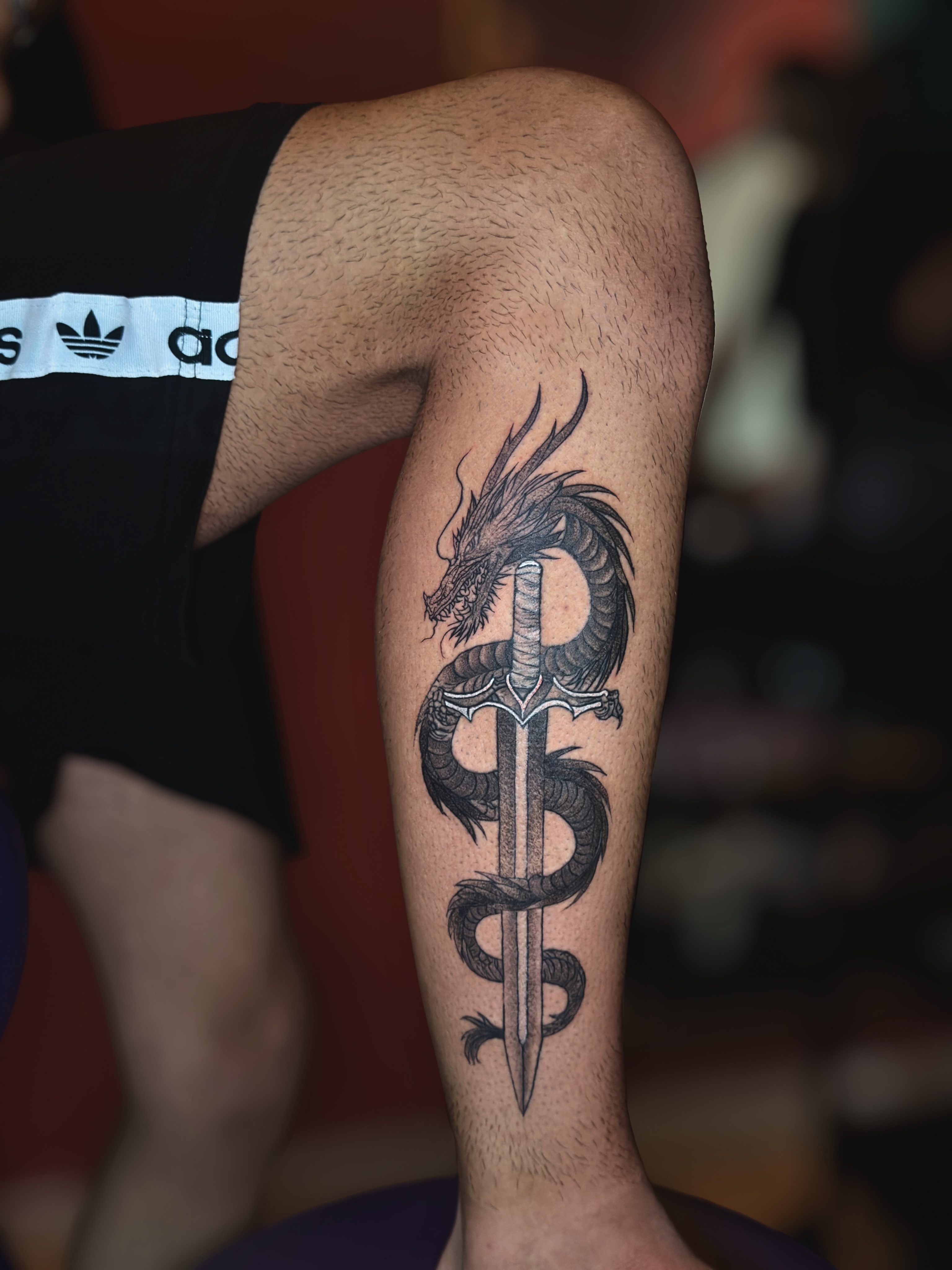 Tattoo by @relicglow_ink — black_and_grey