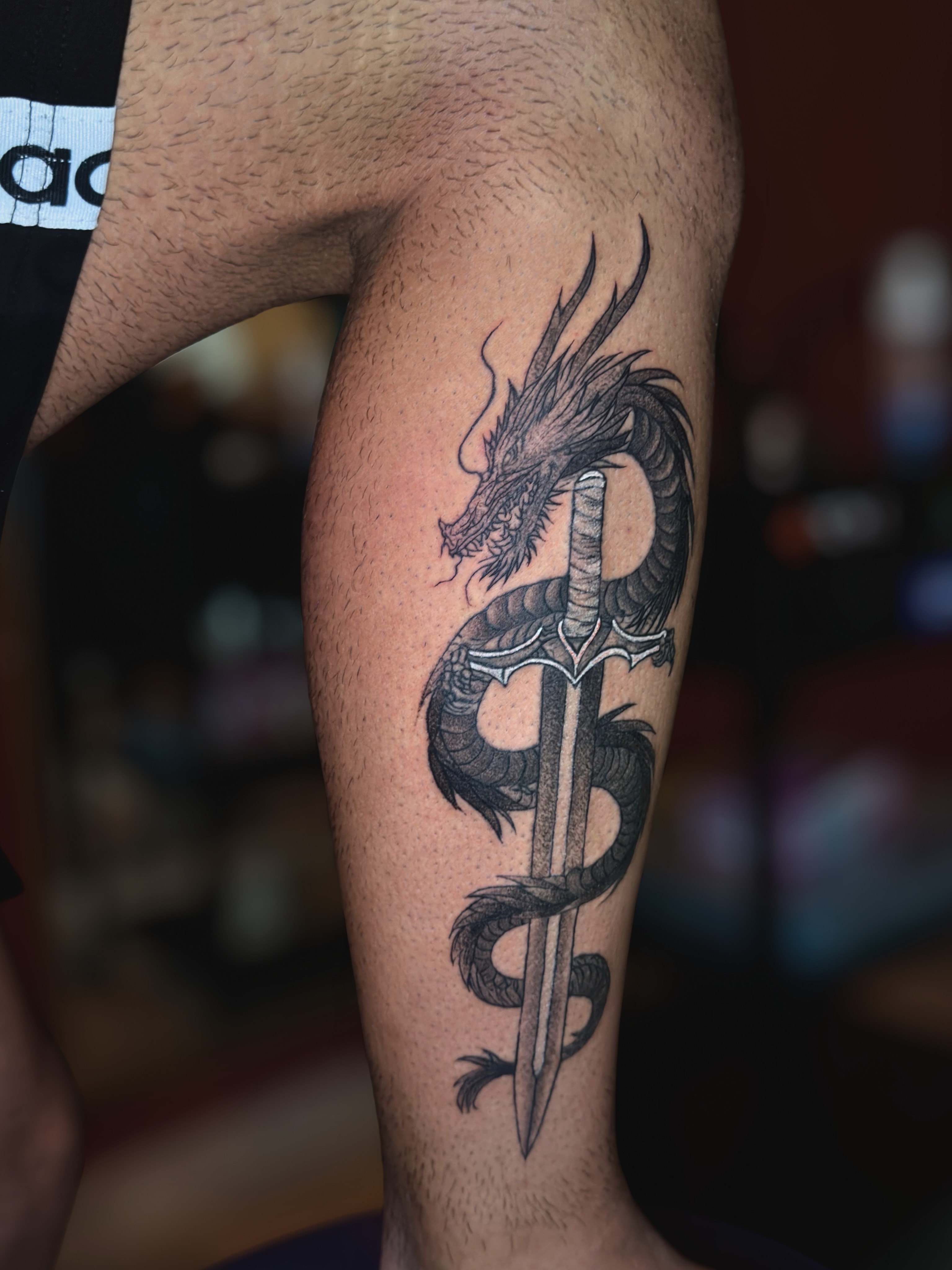 Tattoo by @relicglow_ink — black_and_grey
