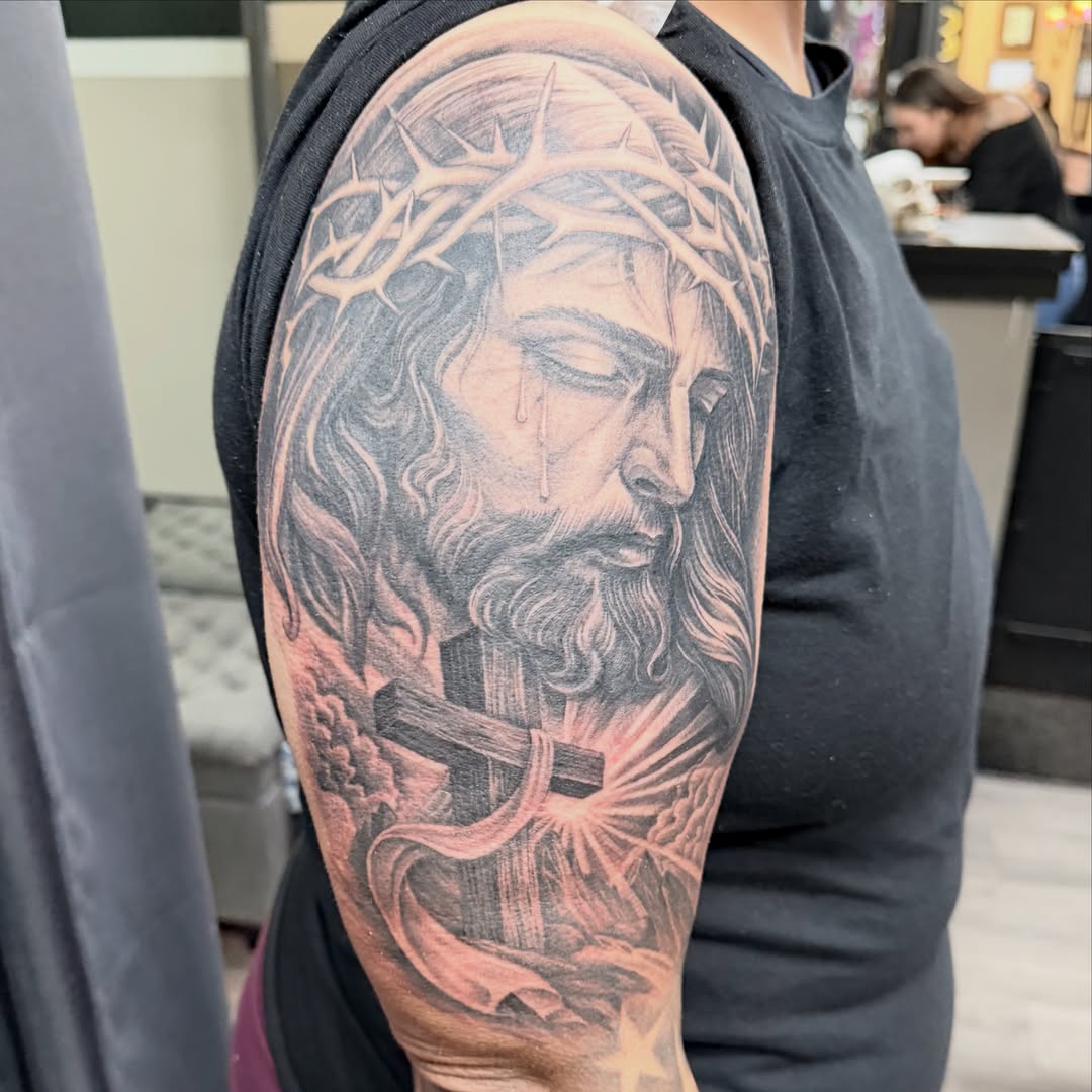 Tattoo by @inkbykg — realism, black_and_grey