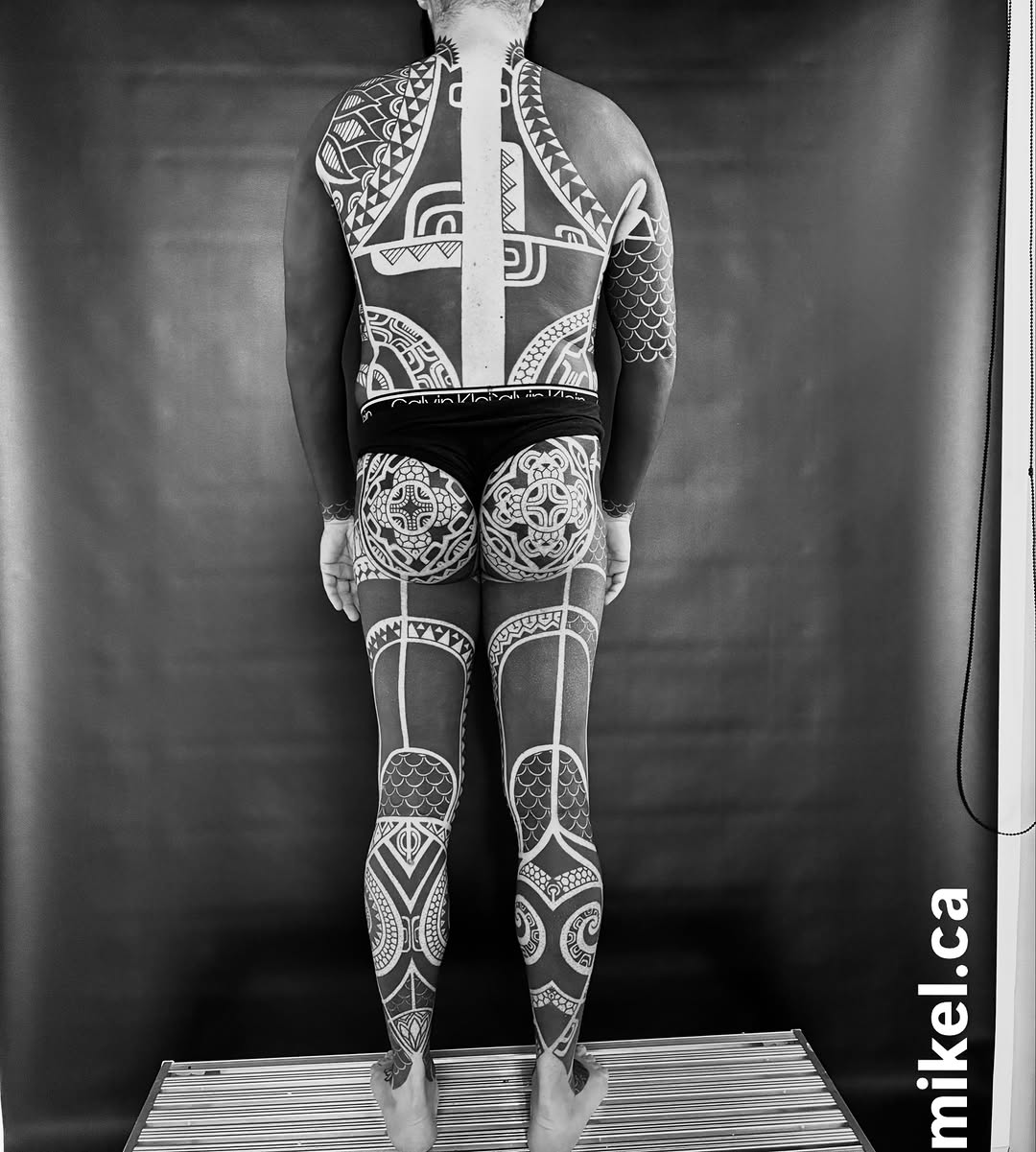 Tribal tribal tattoo on the back by mikel_tattoosangha