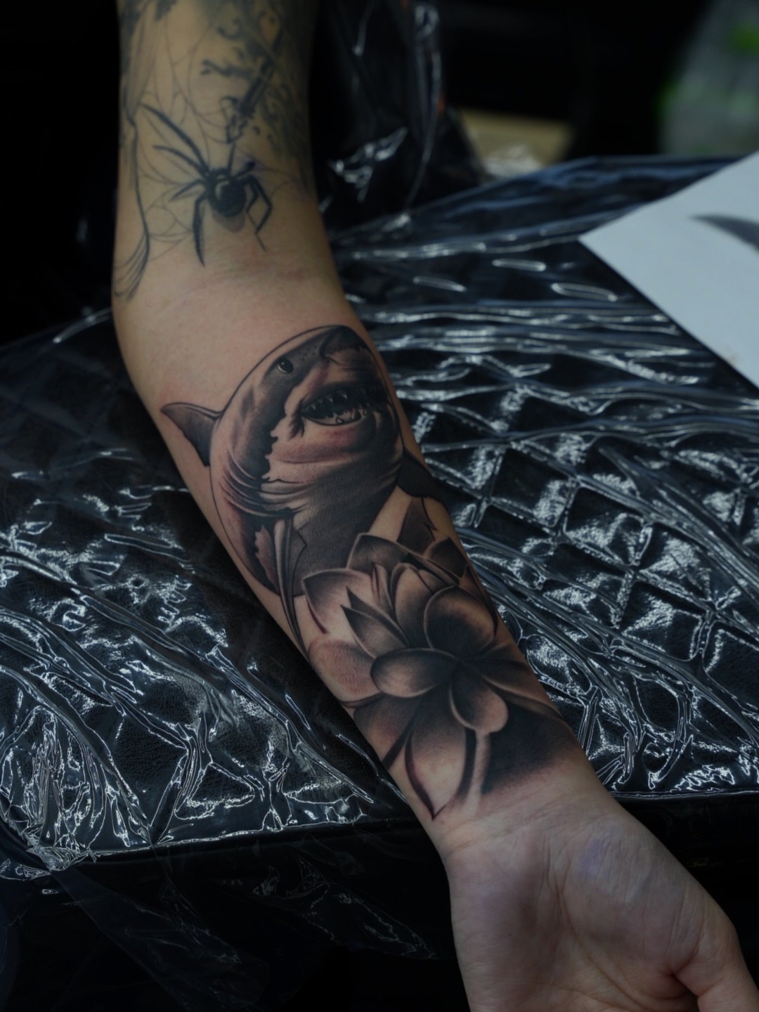 Tattoo by @chris_tattoo87 β realism, black_and_grey