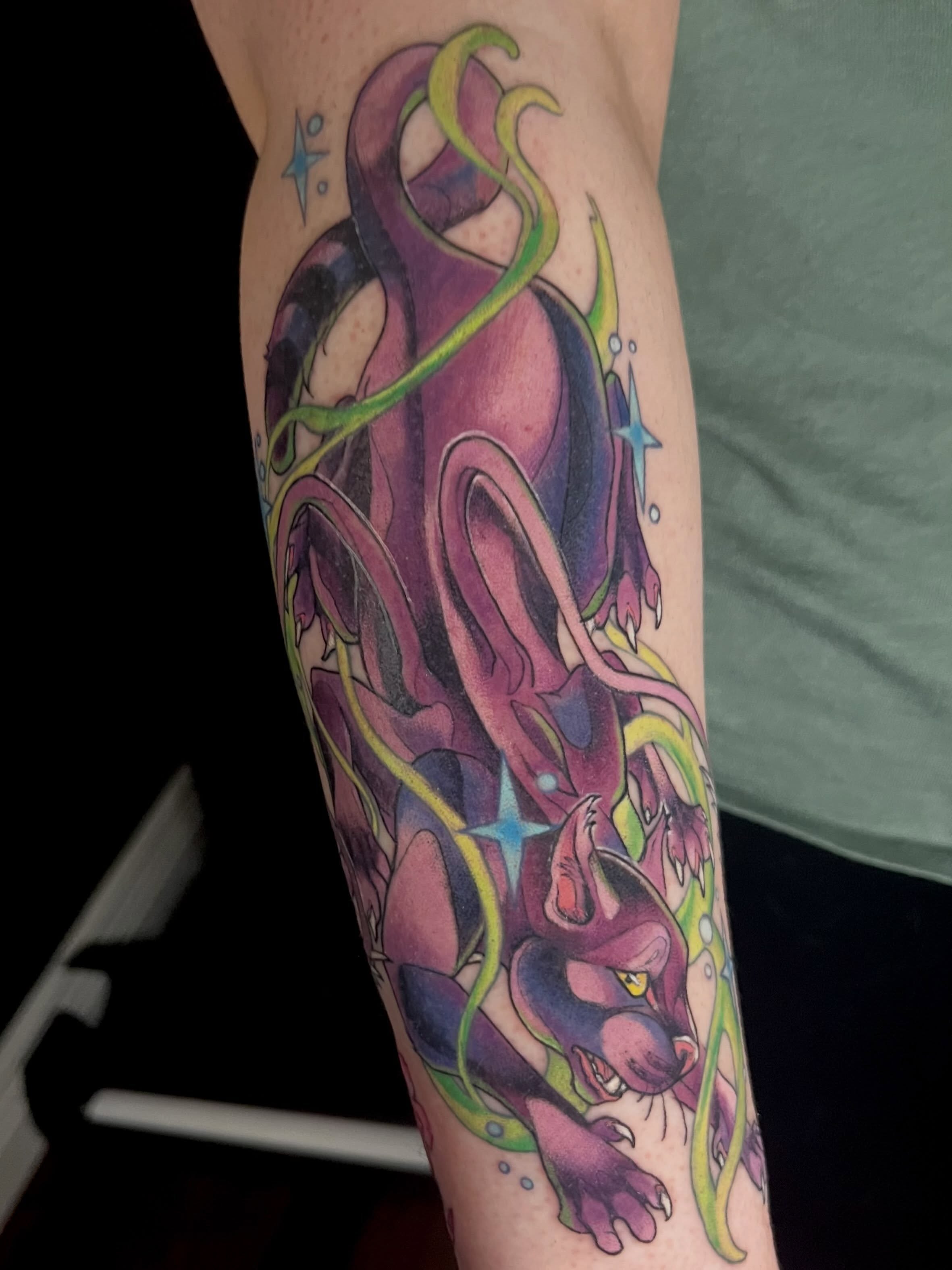 Octopus new school tattoo on the forearm by Cassandra