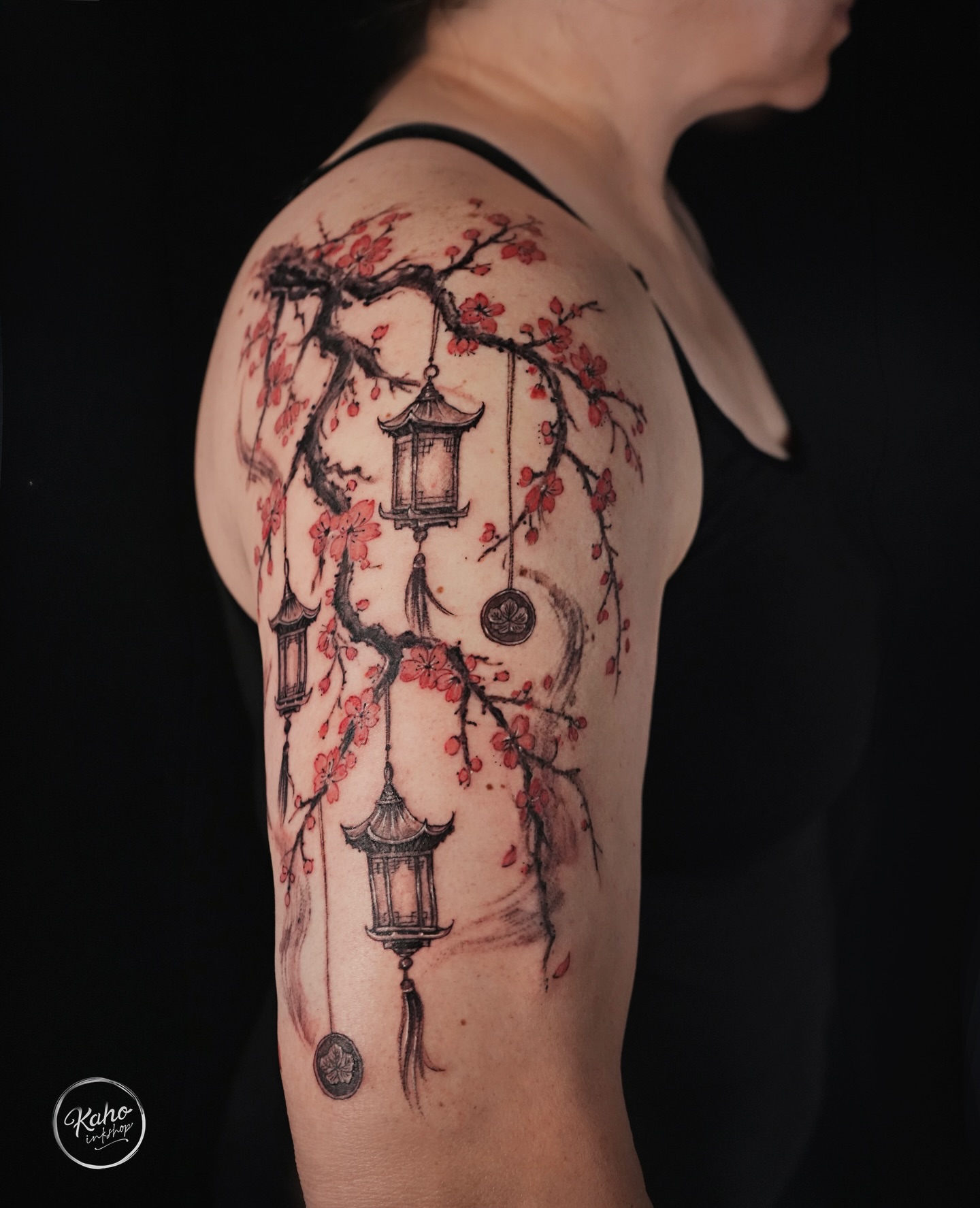 Tattoo by @kahoinkshop — watercolor, japanese_irezumi