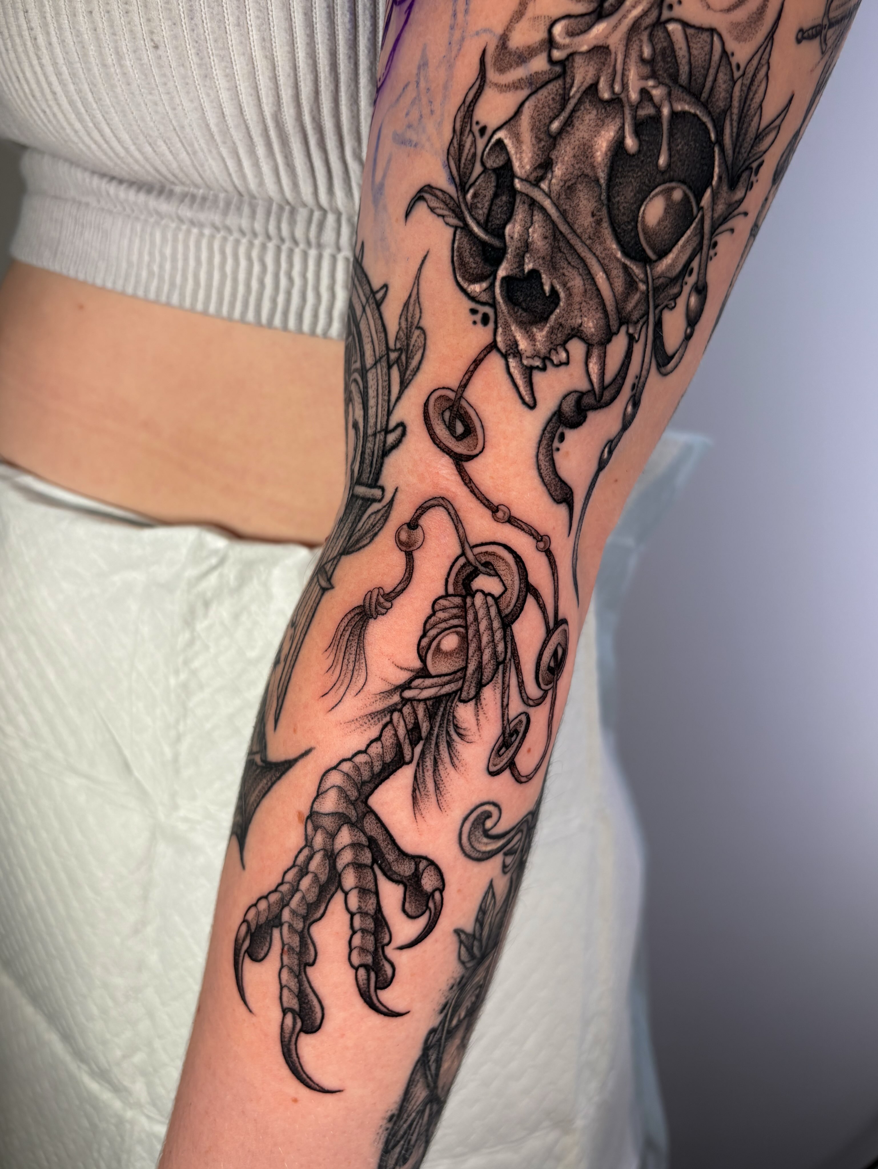 Tattoo by @laneybtattoos — black_and_grey, realism