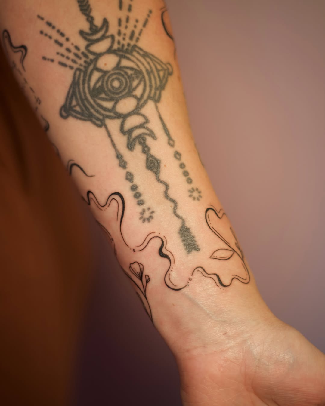 Tattoo by @gingerteatattoos — dotwork, geometric